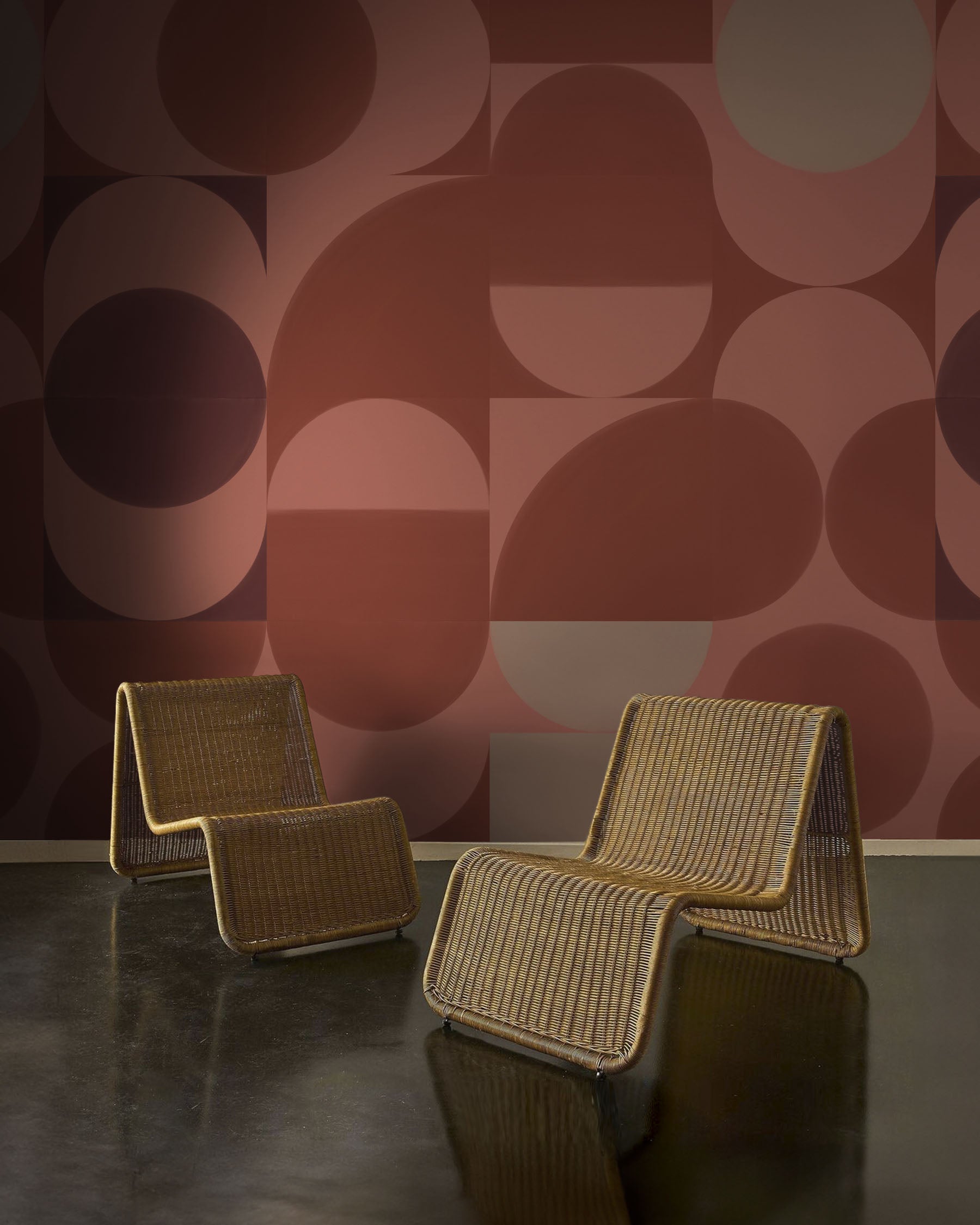 BAUHAUS GEOMETRIC WALL MURAL