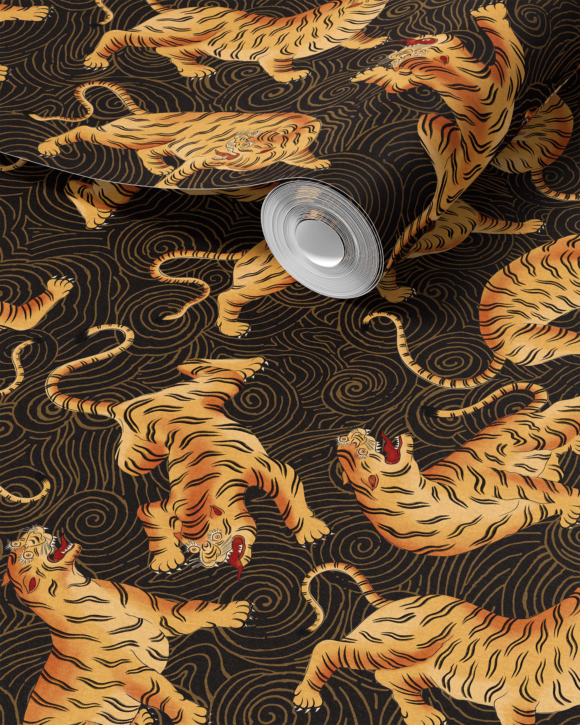 DANCING TIGERS WALLPAPER