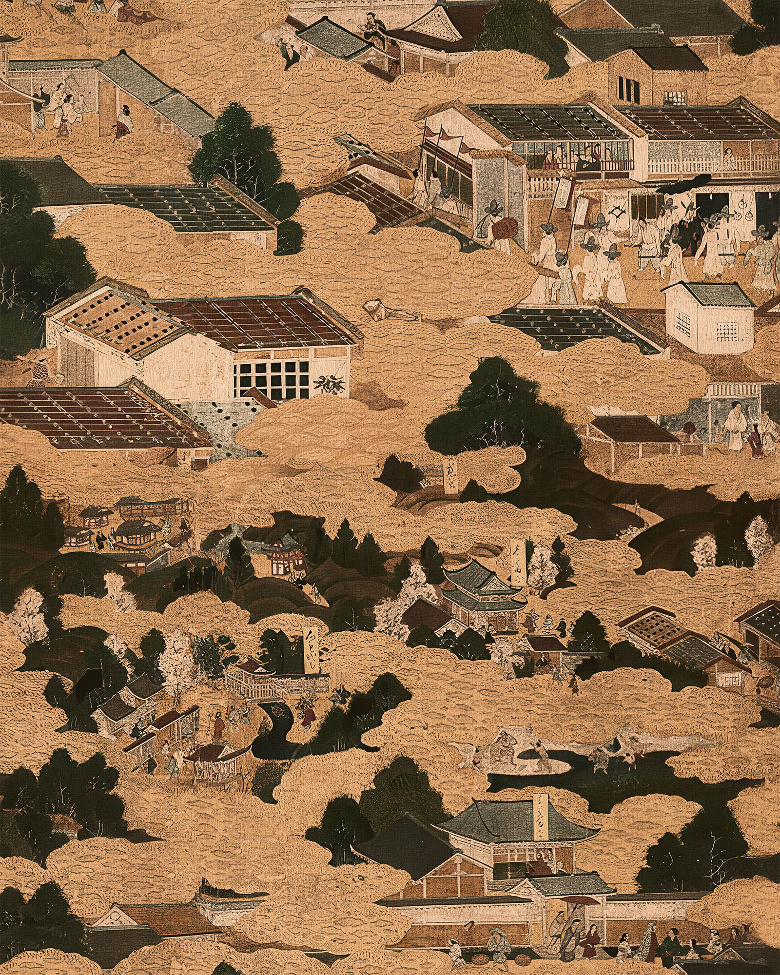 EDO VILLAGE WALLPAPER
