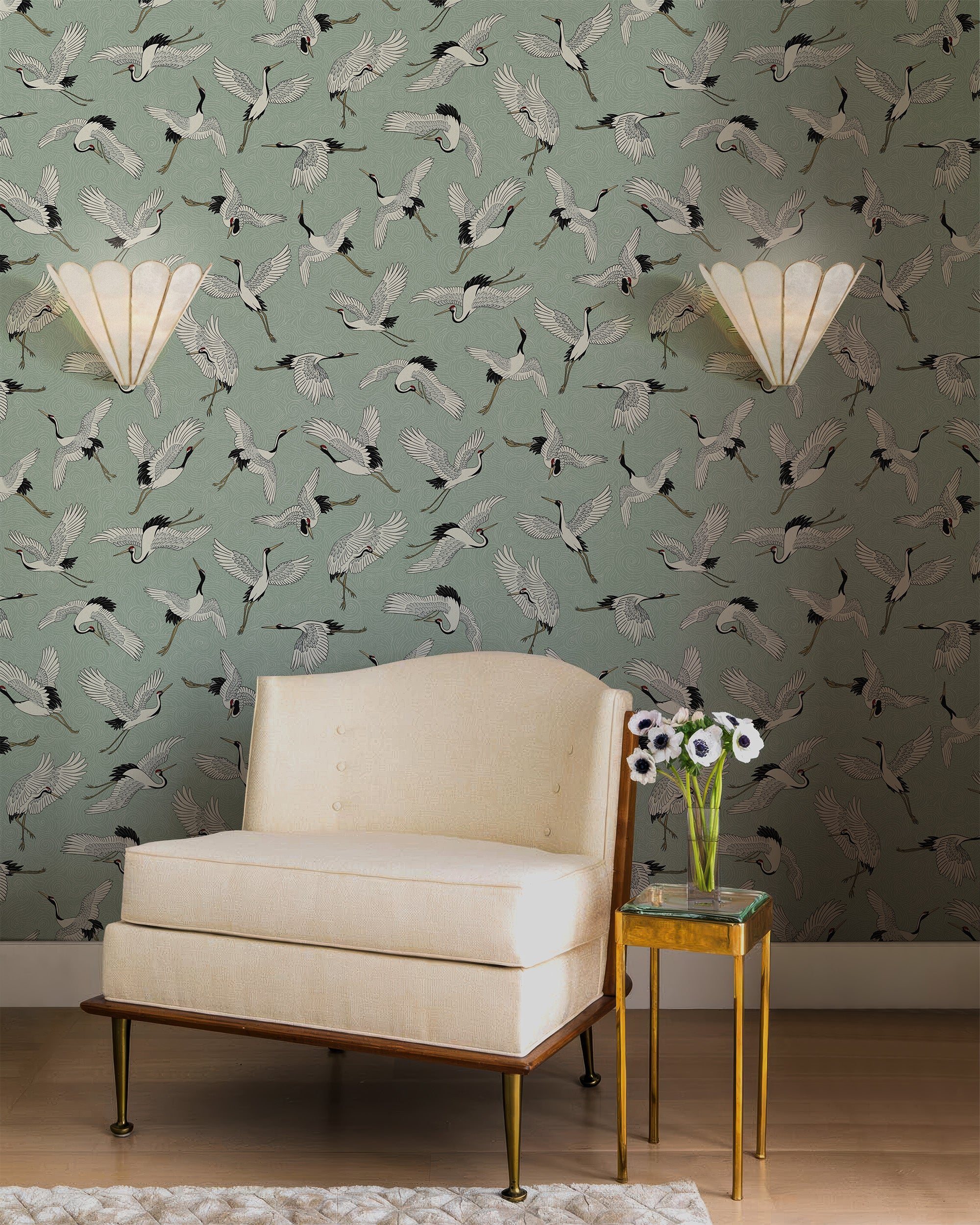 FLYING CRANES WALLPAPER