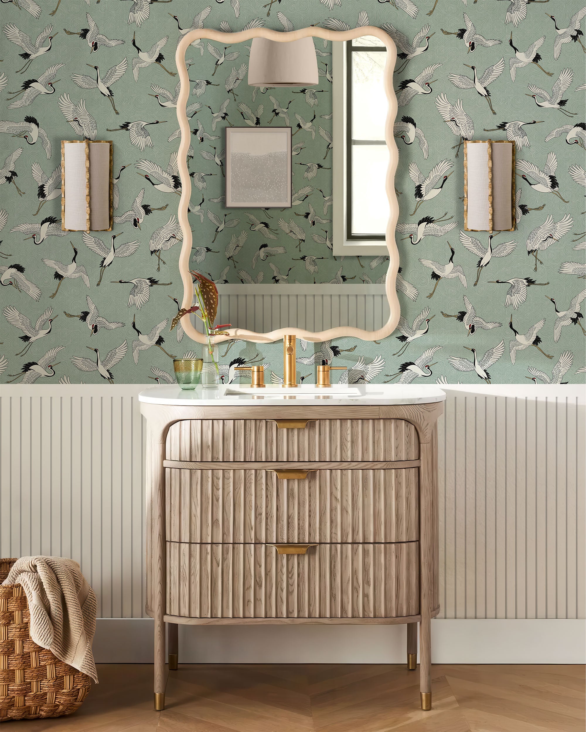 FLYING CRANES WALLPAPER