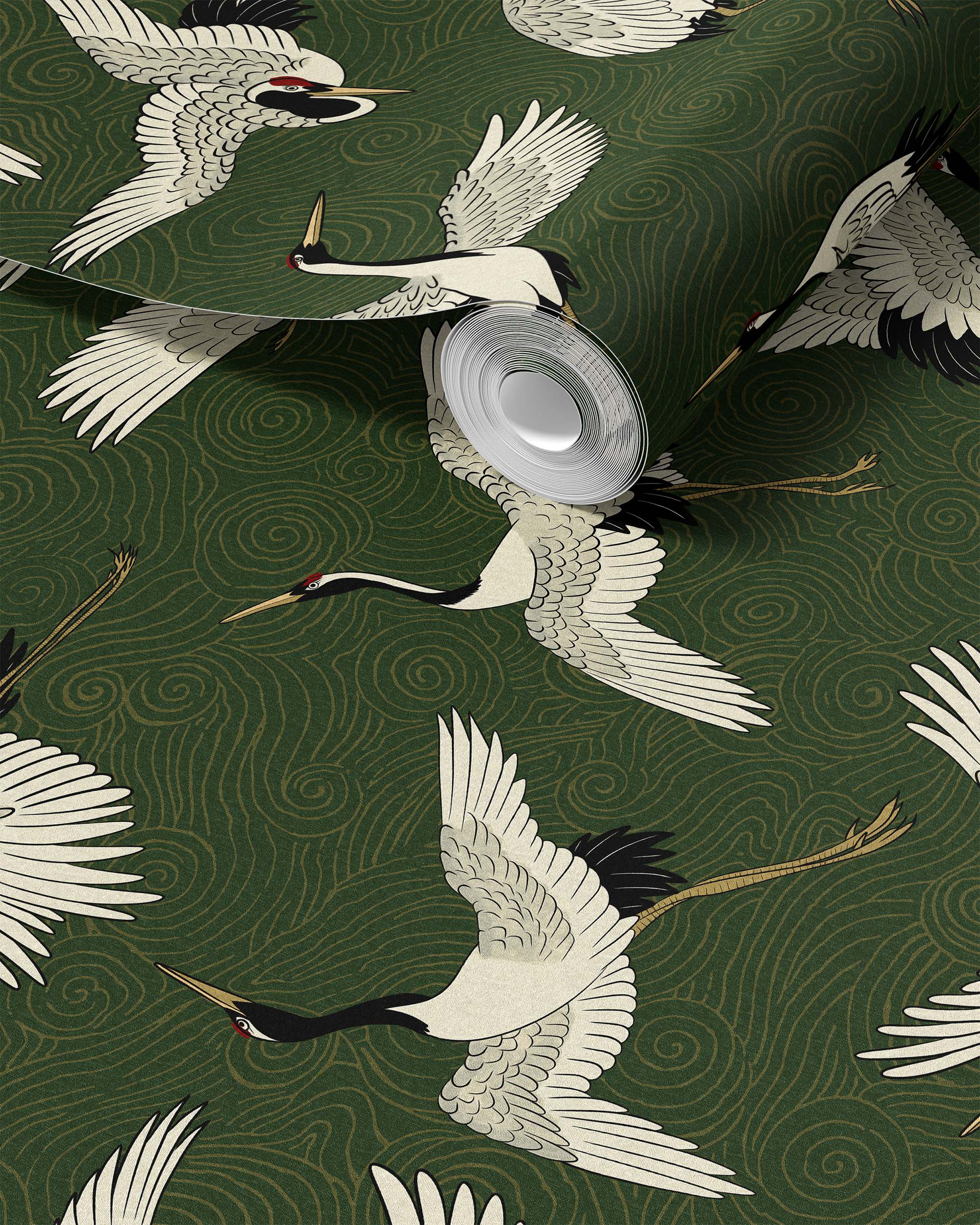 FLYING CRANES WALLPAPER