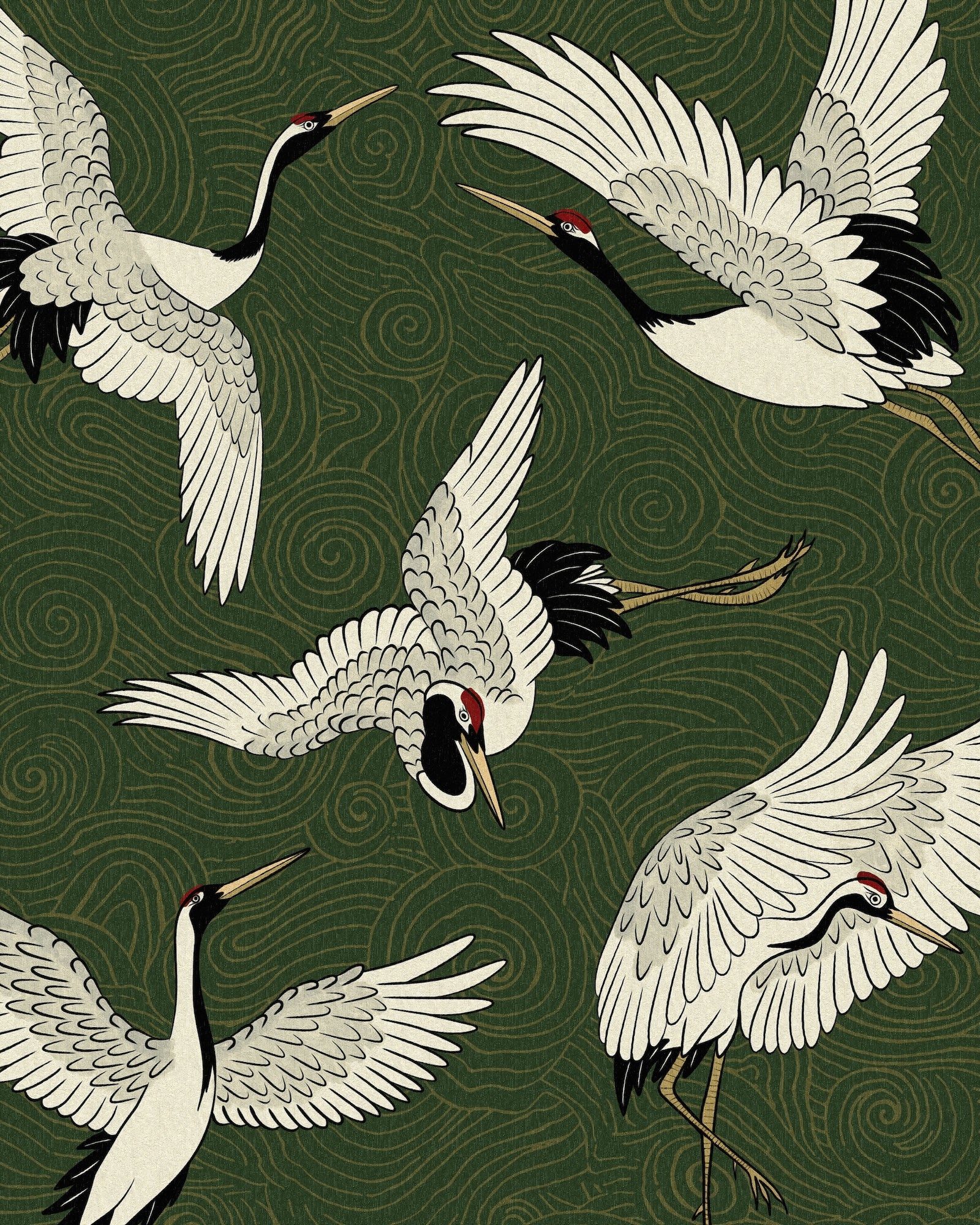 FLYING CRANES WALLPAPER