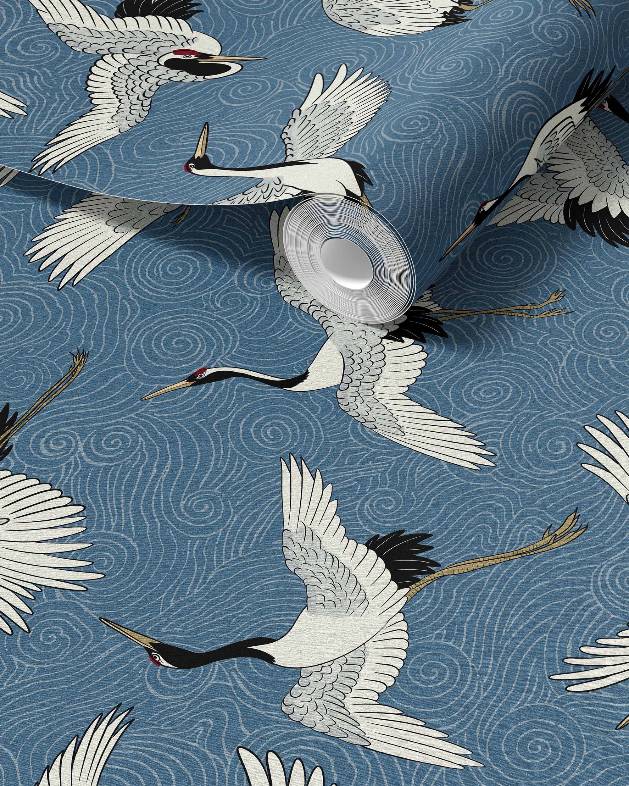 FLYING CRANES WALLPAPER