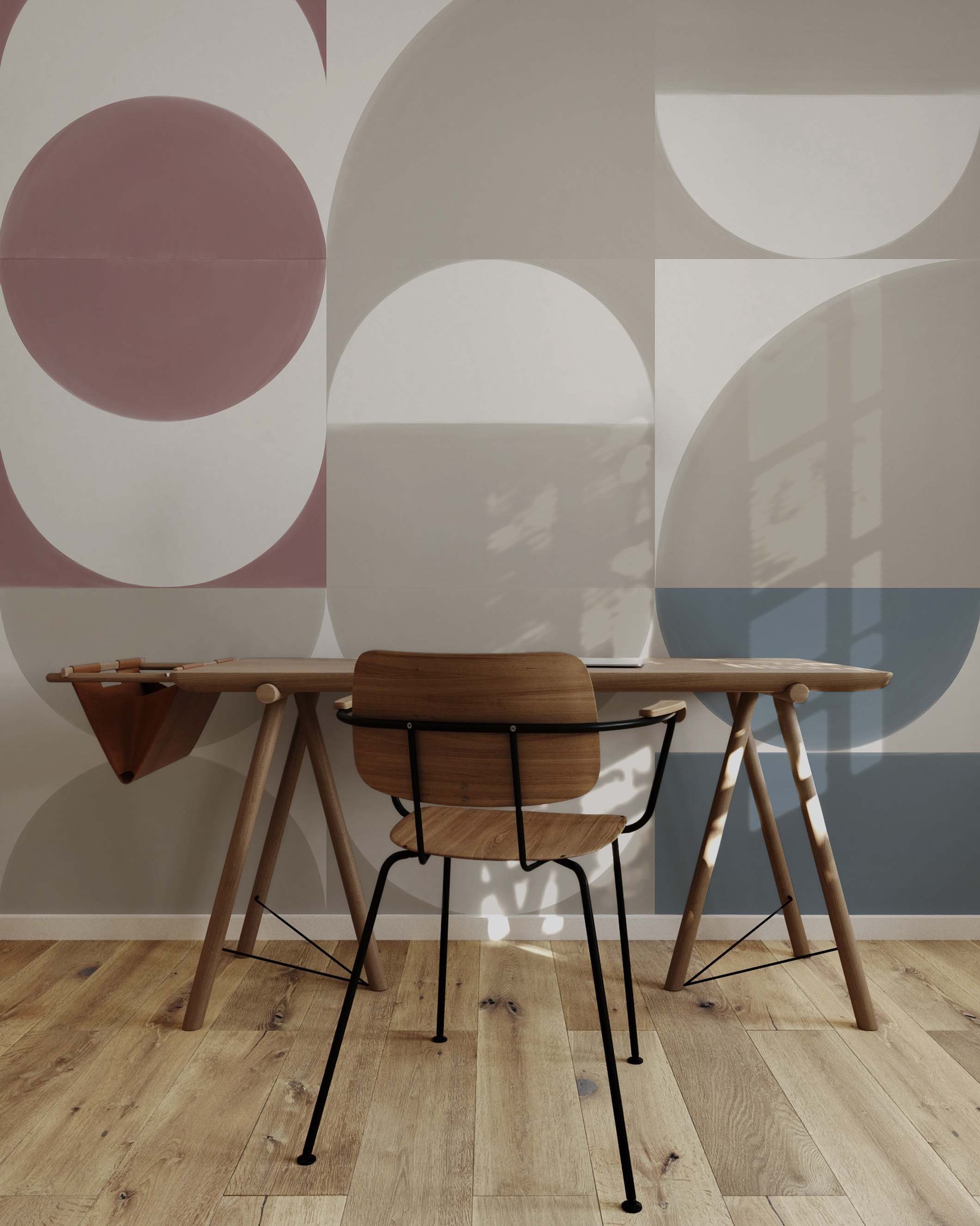 BAUHAUS GEOMETRIC WALL MURAL
