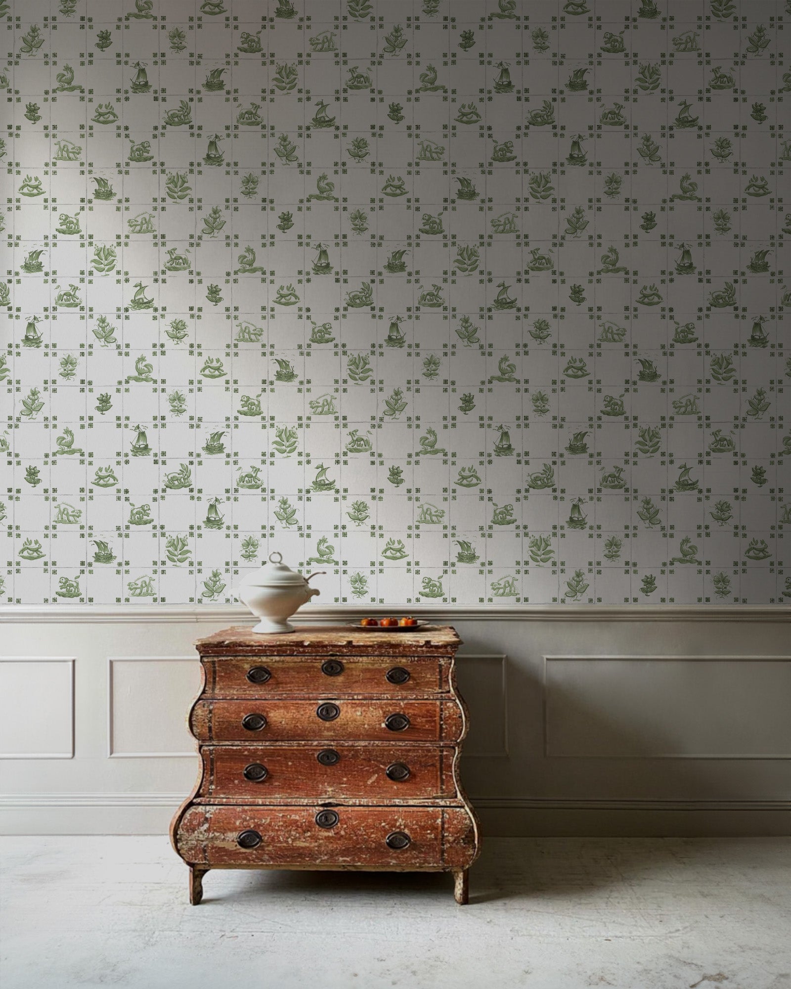 PAPEL PINTADO DE AZULEJOS ANTIGUOS DE DELFT II