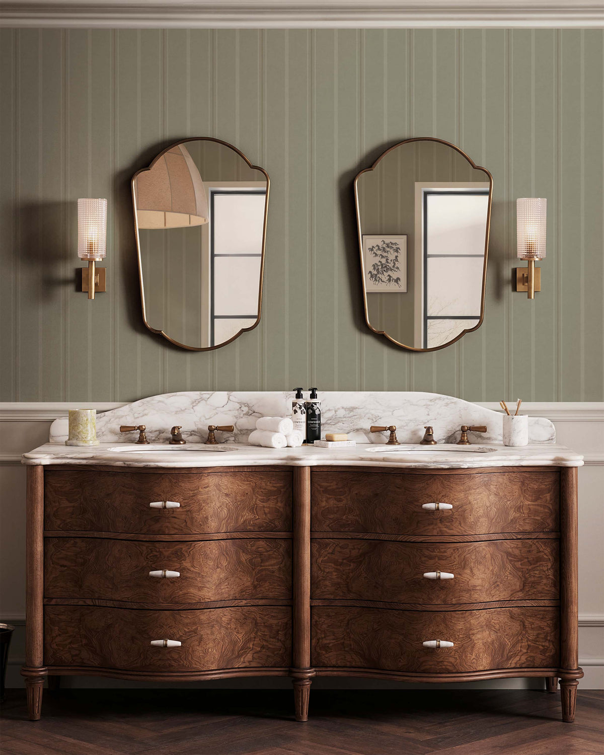 ATELIER PINSTRIPE WALLPAPER