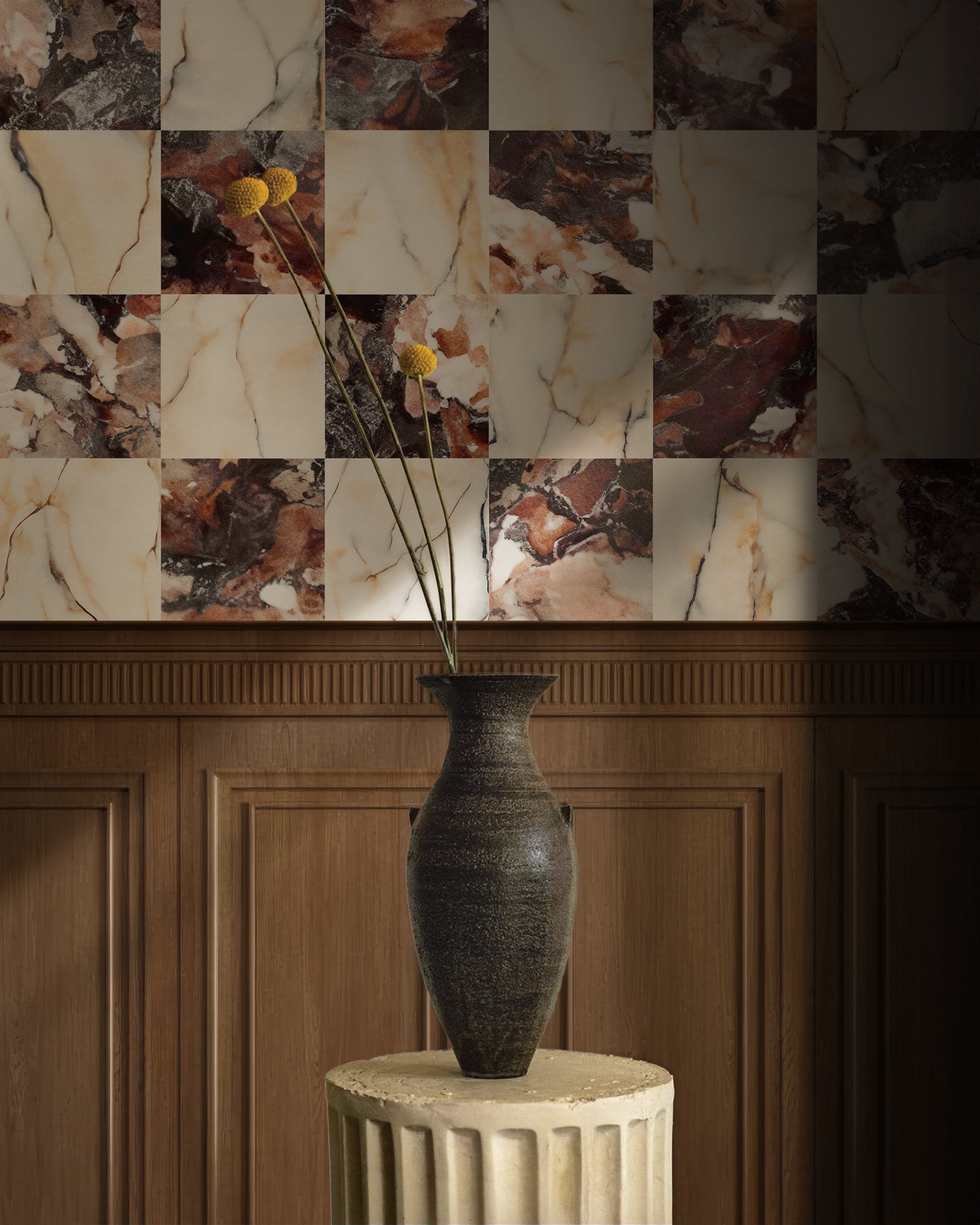 PAPEL PINTADO DE MÁRMOL ARABESCATO CORCHIA