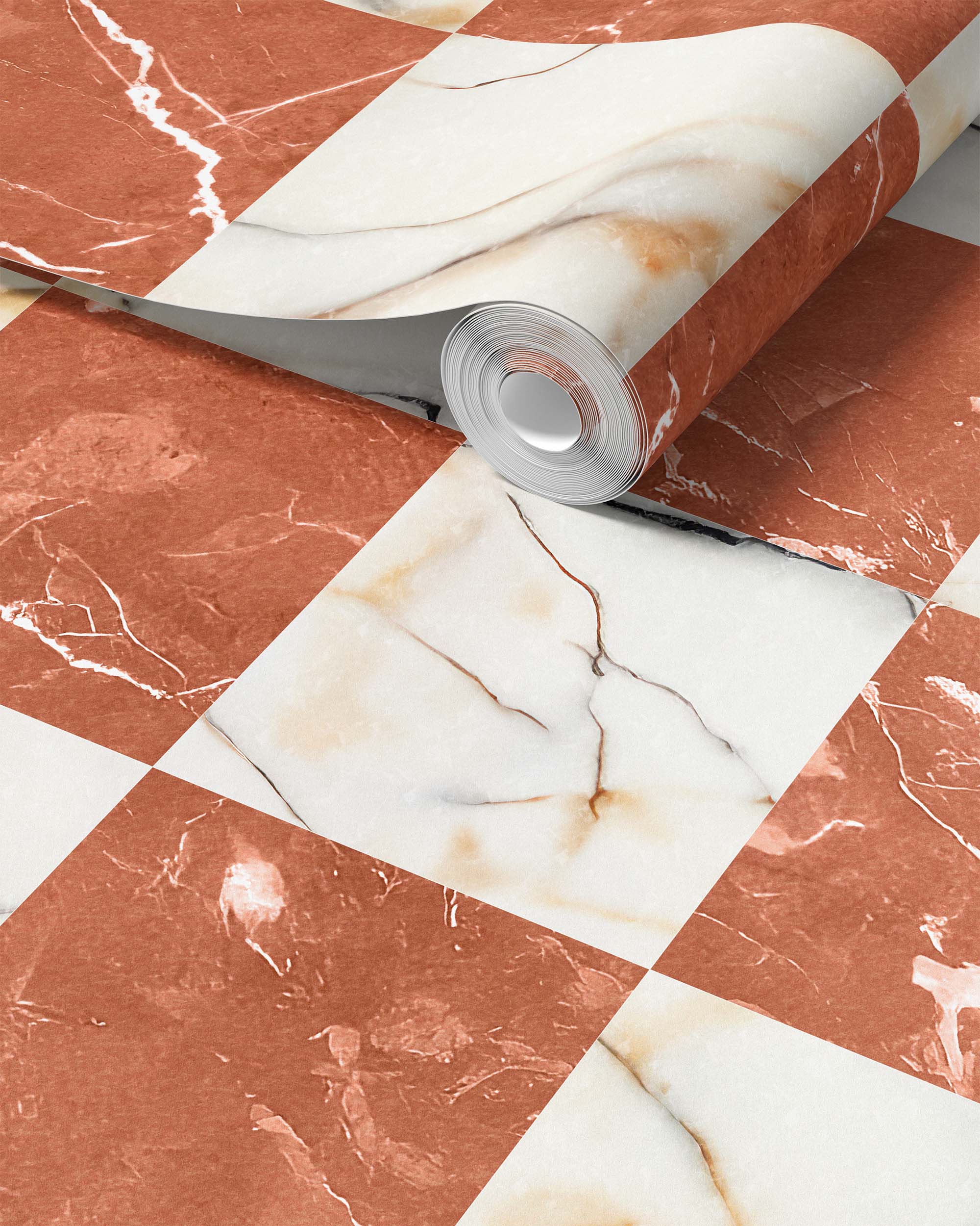 CHECKERBOARD MARBLE WALLPAPER