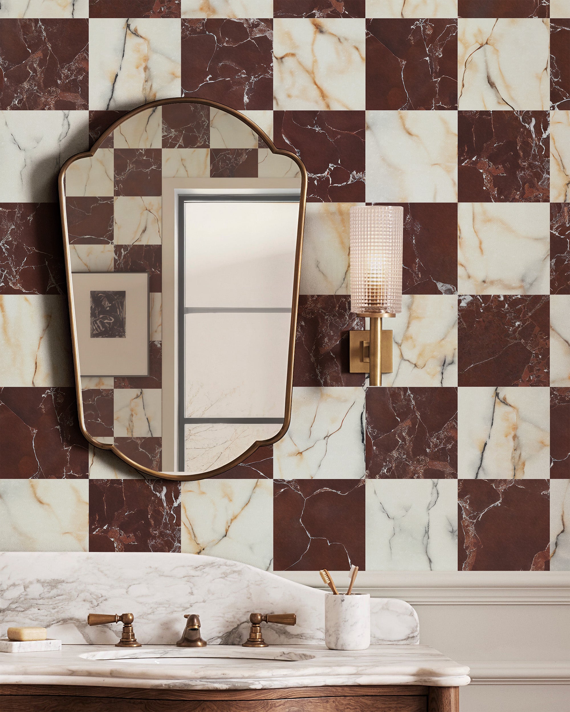 PAPEL PINTADO DE MÁRMOL ARABESCATO CORCHIA