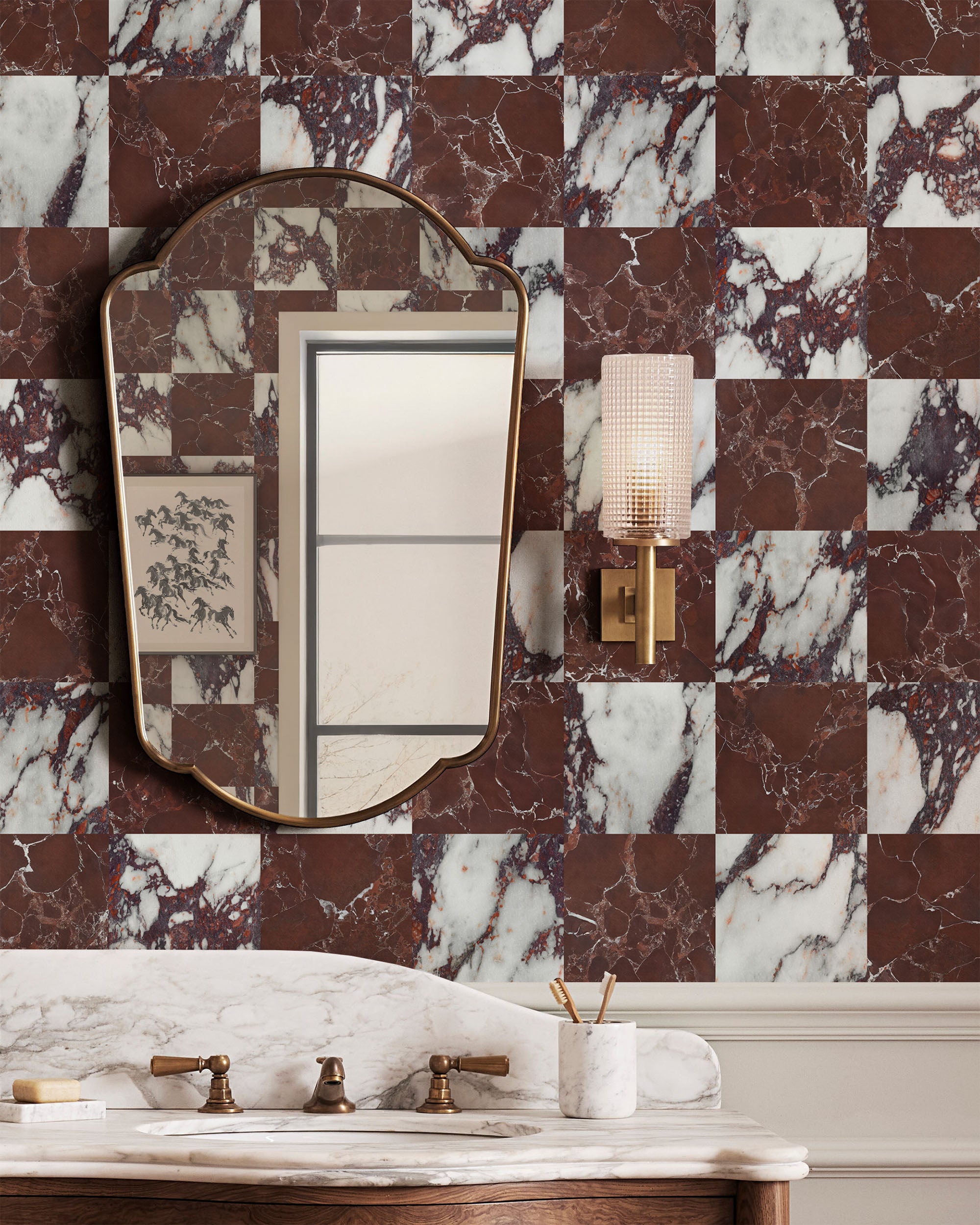 阿拉贝斯卡托科尔基亚大理石壁纸