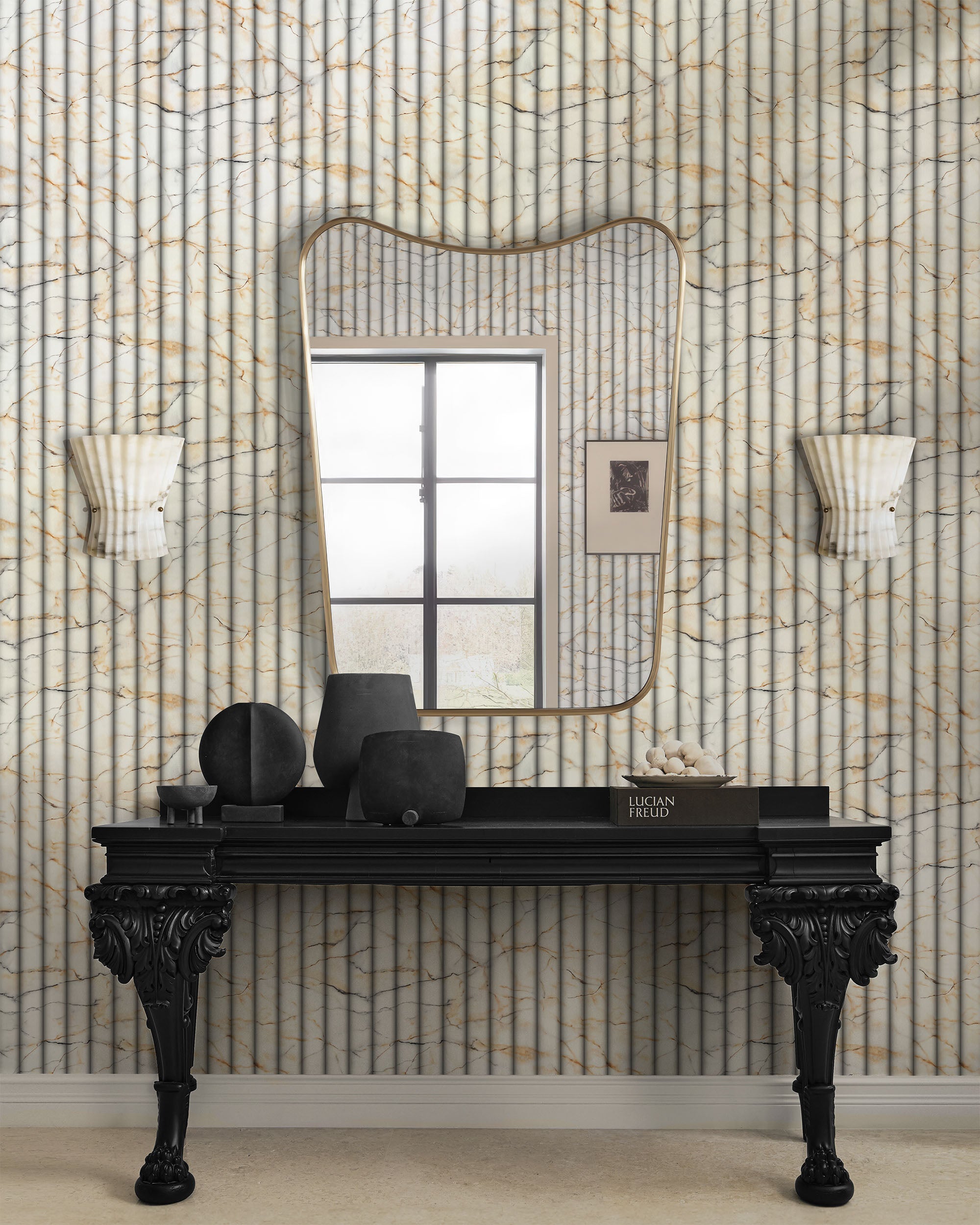 FLUTED MARBLE WALLPAPER