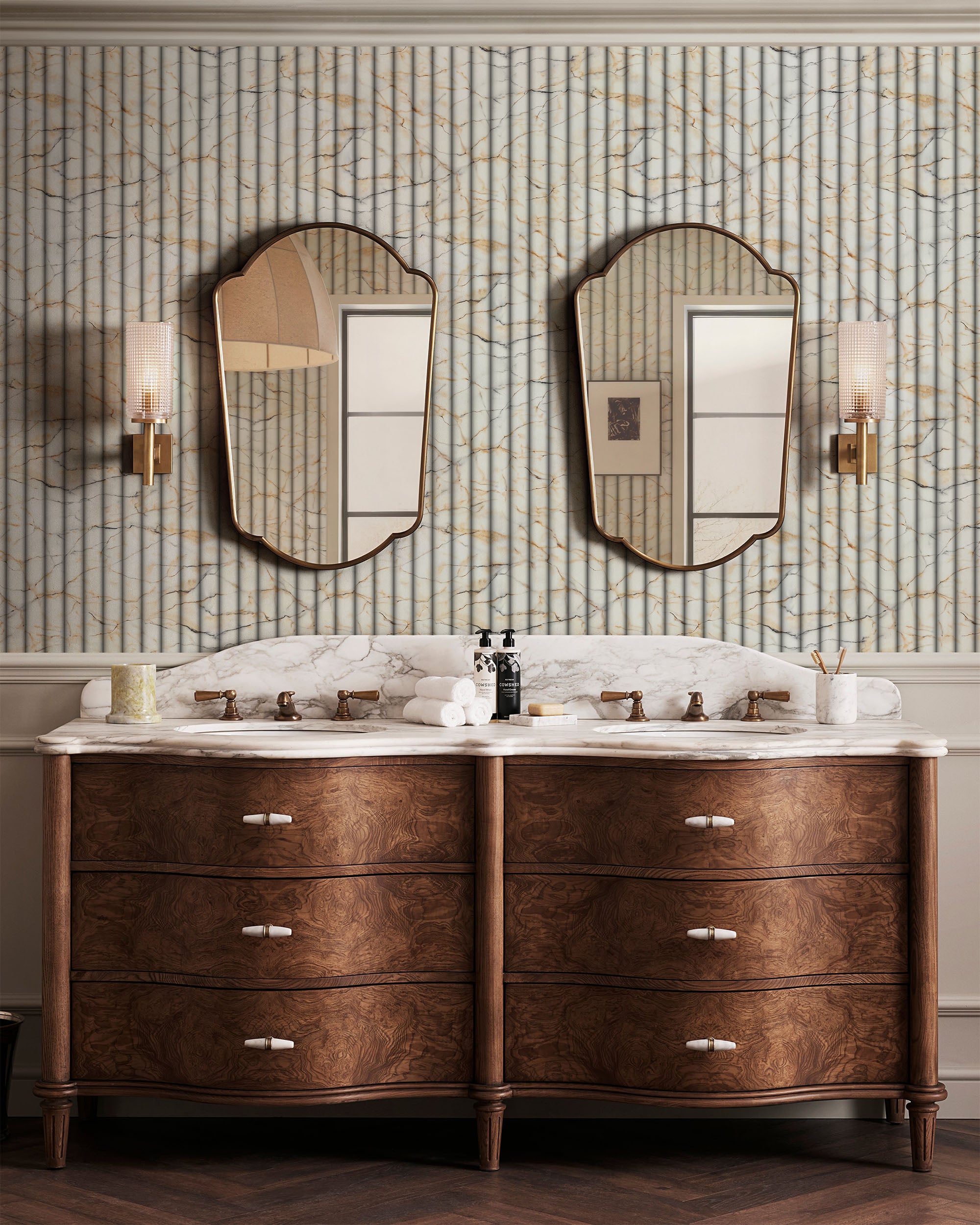 FLUTED MARBLE WALLPAPER