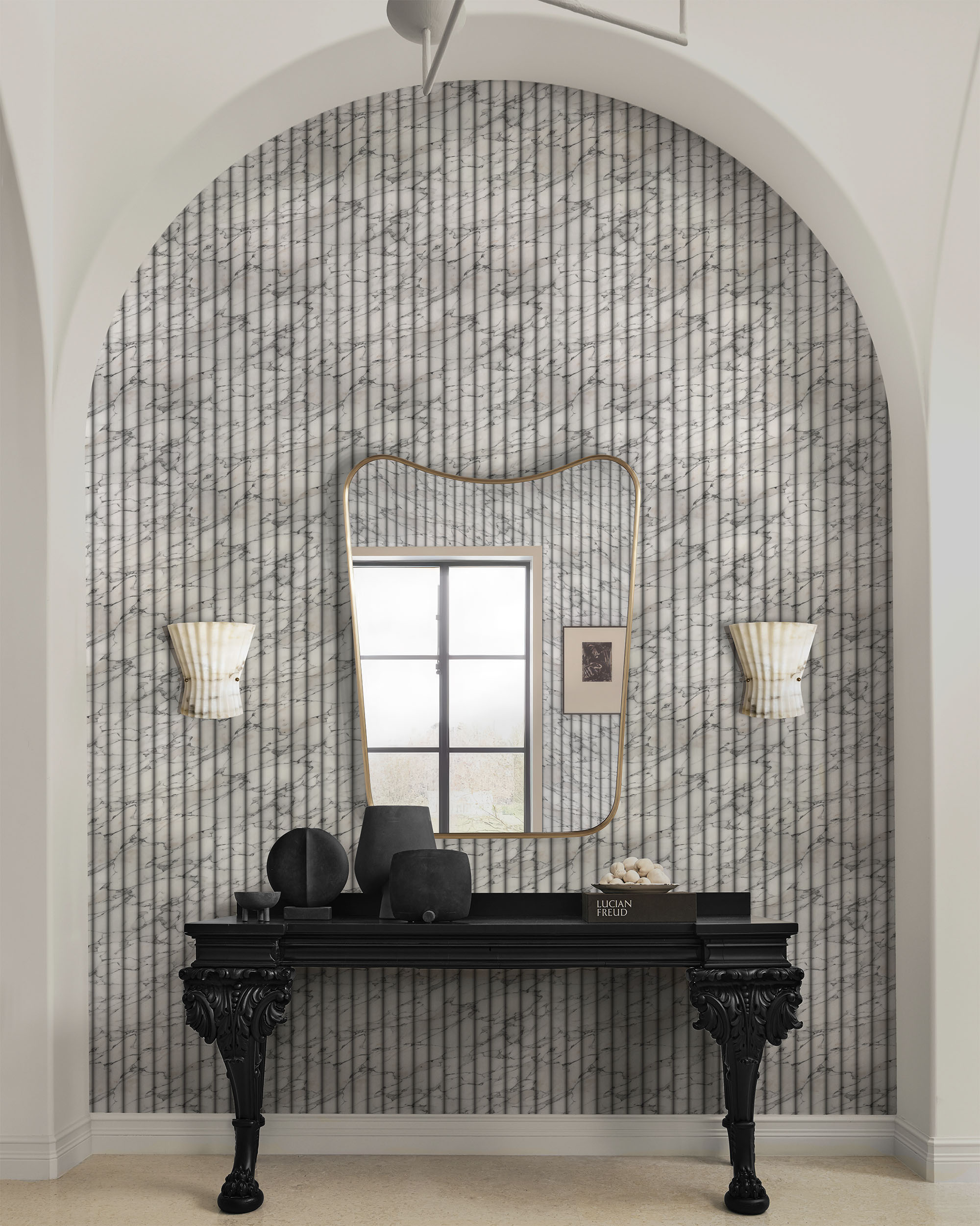 FLUTED MARBLE WALLPAPER