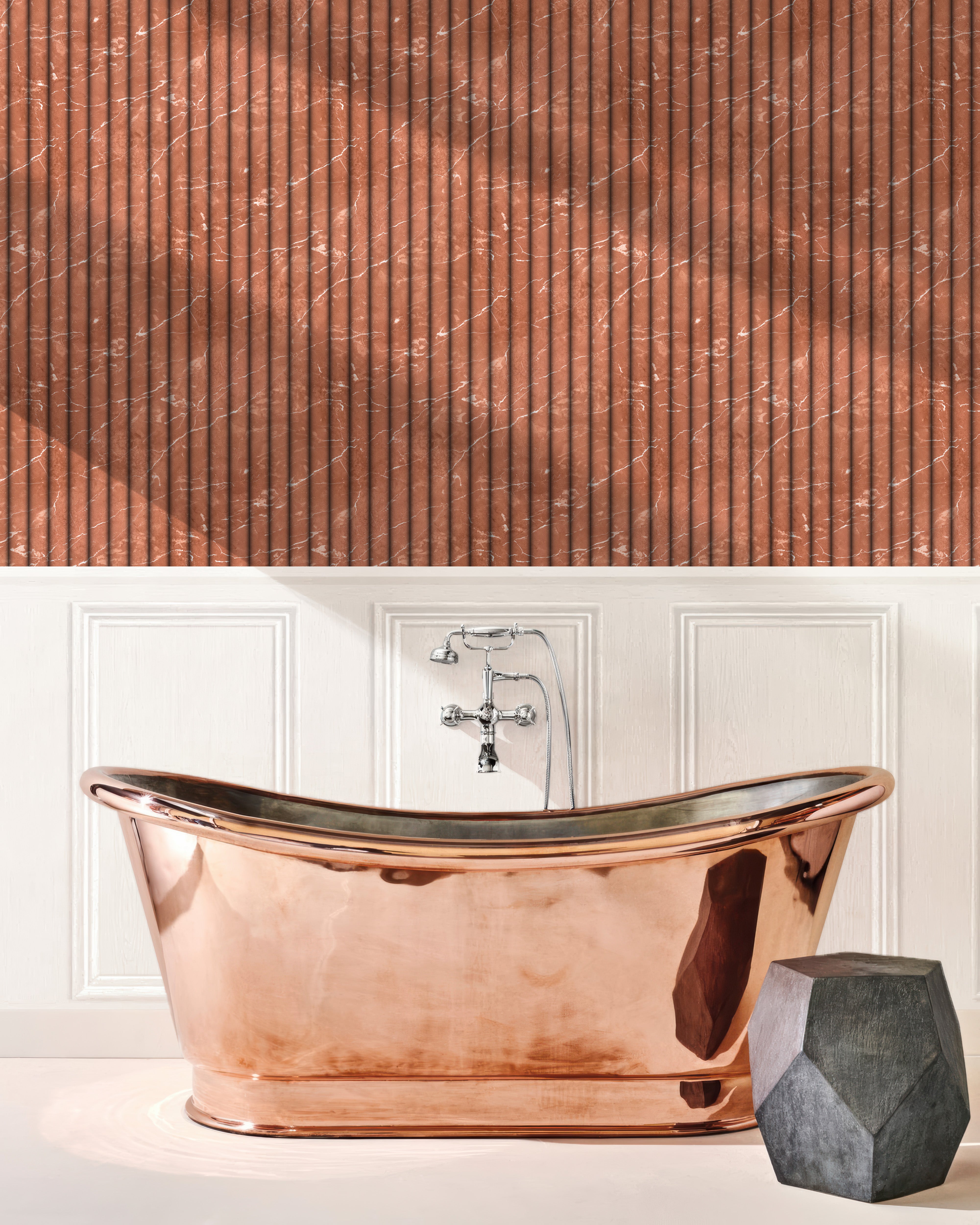 FLUTED MARBLE WALLPAPER