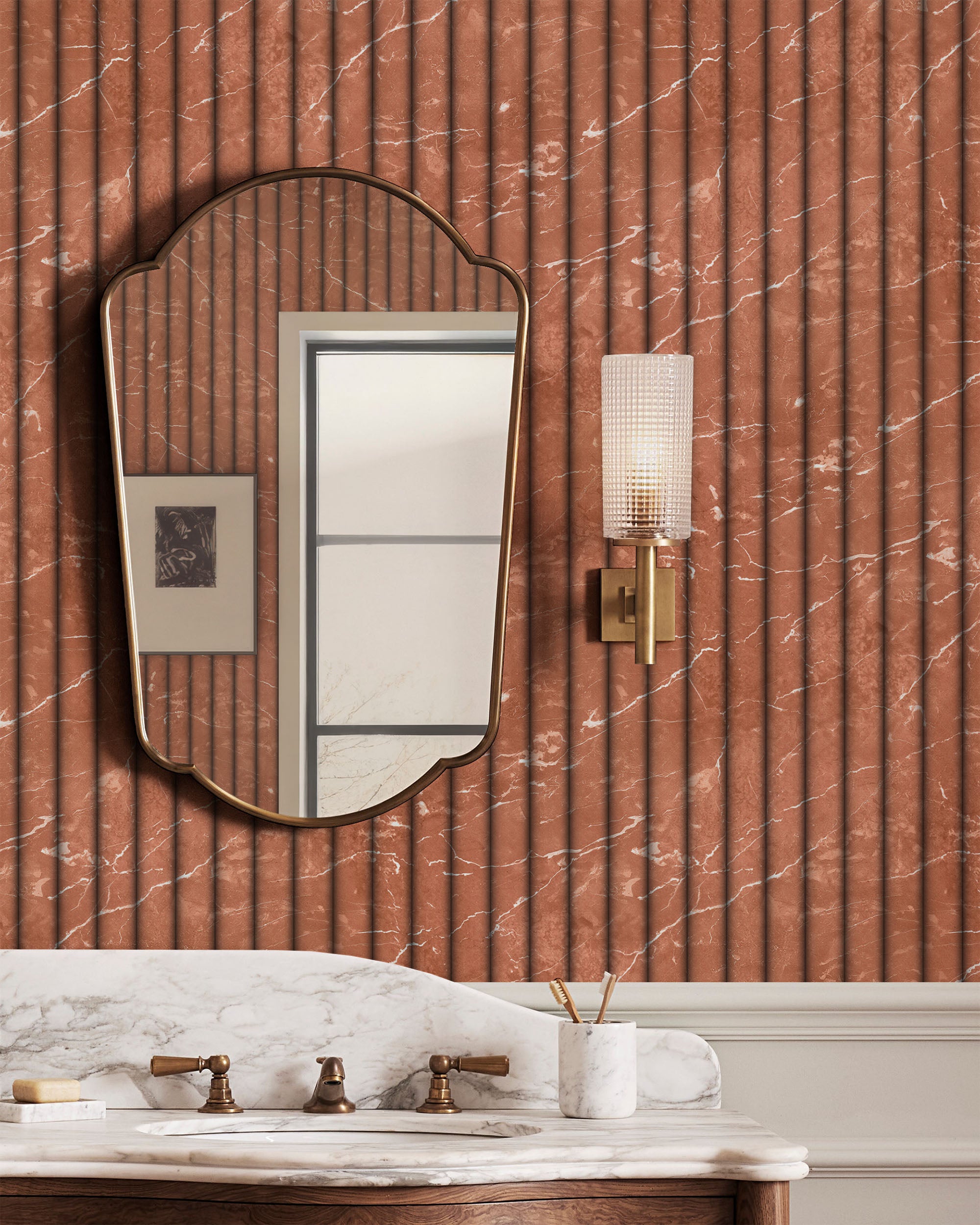 PAPEL PINTADO DE MÁRMOL ARABESCATO CORCHIA