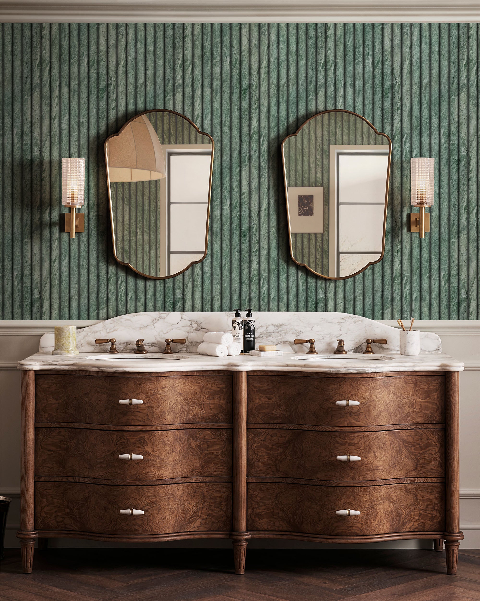 FLUTED MARBLE WALLPAPER