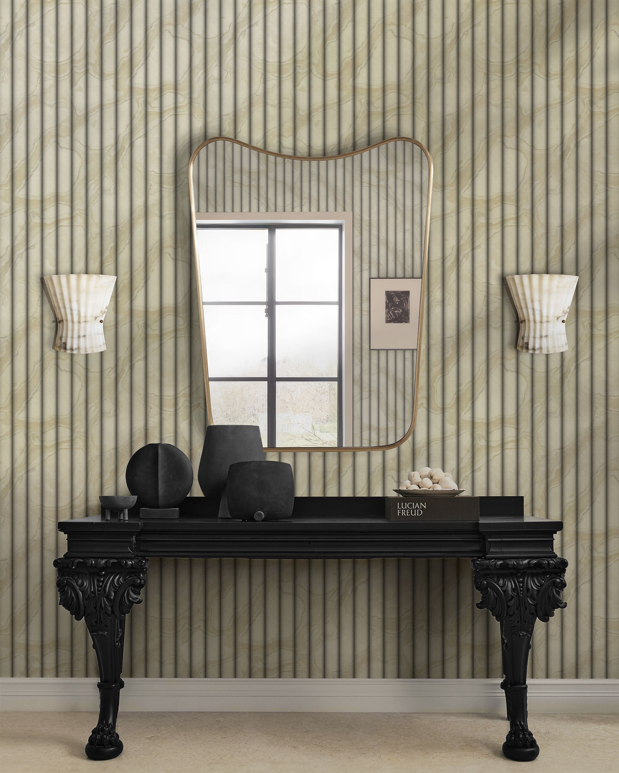 FLUTED MARBLE WALLPAPER