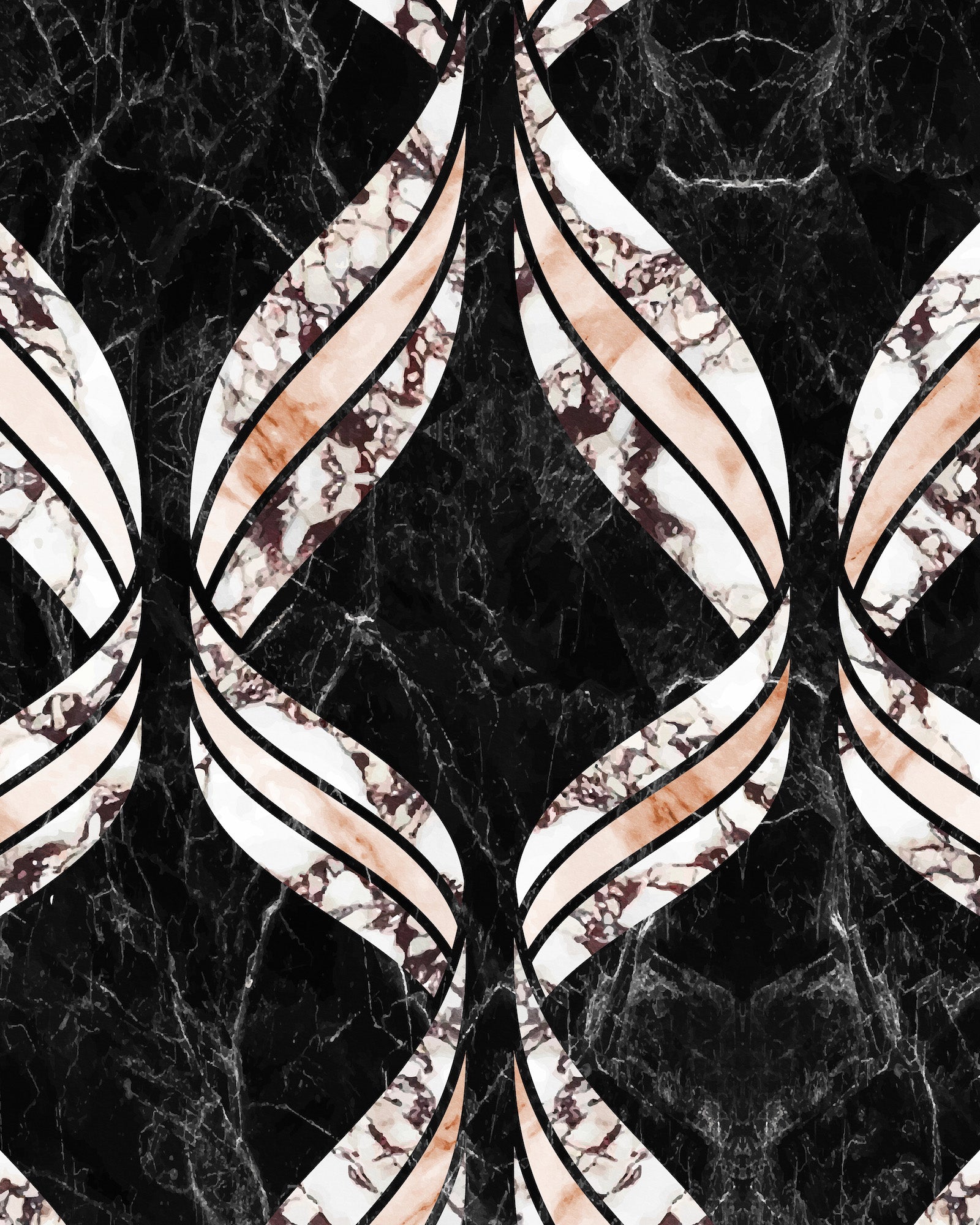 HELIX MARBLE MOSAIC WALLPAPER
