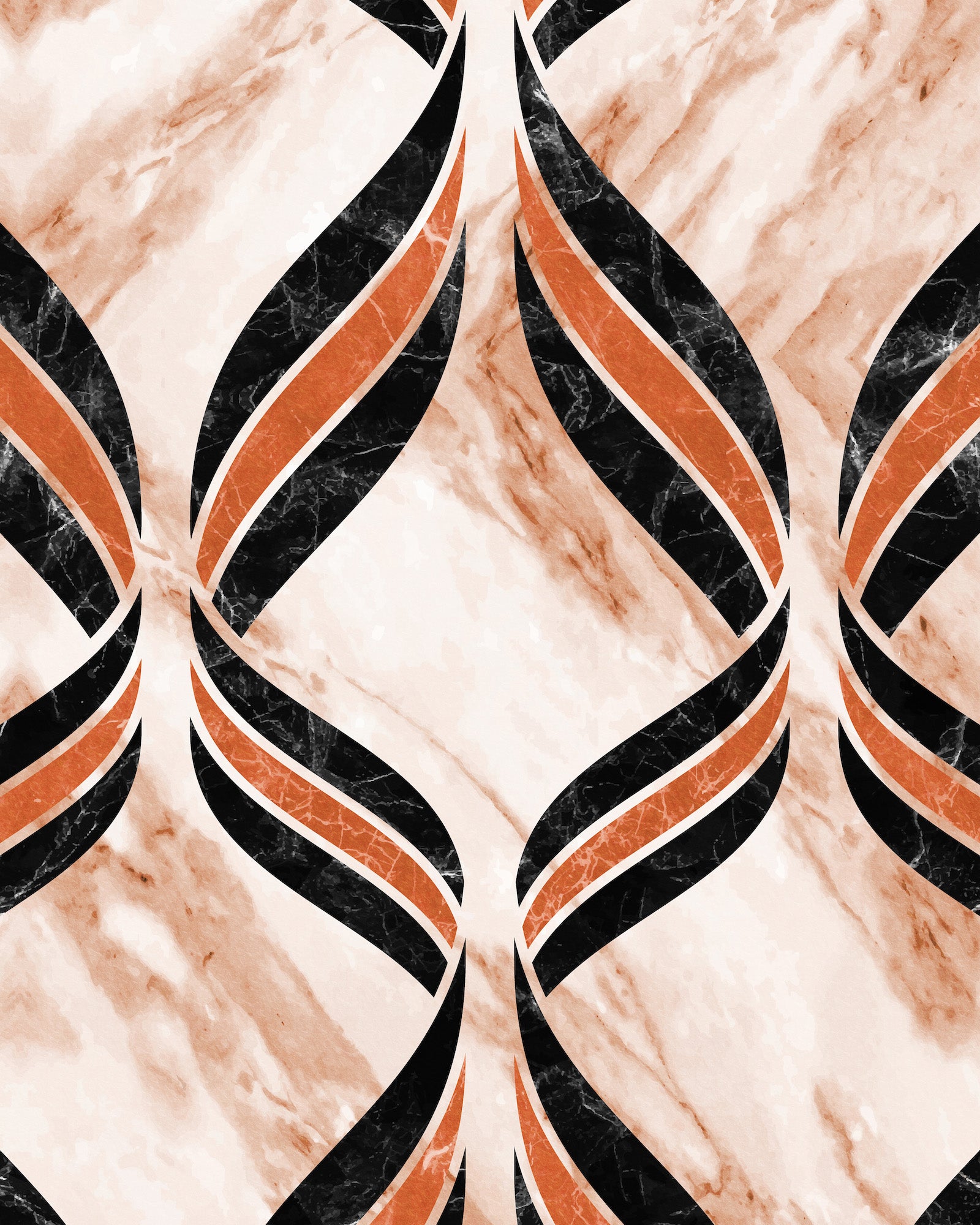 HELIX MARBLE MOSAIC WALLPAPER