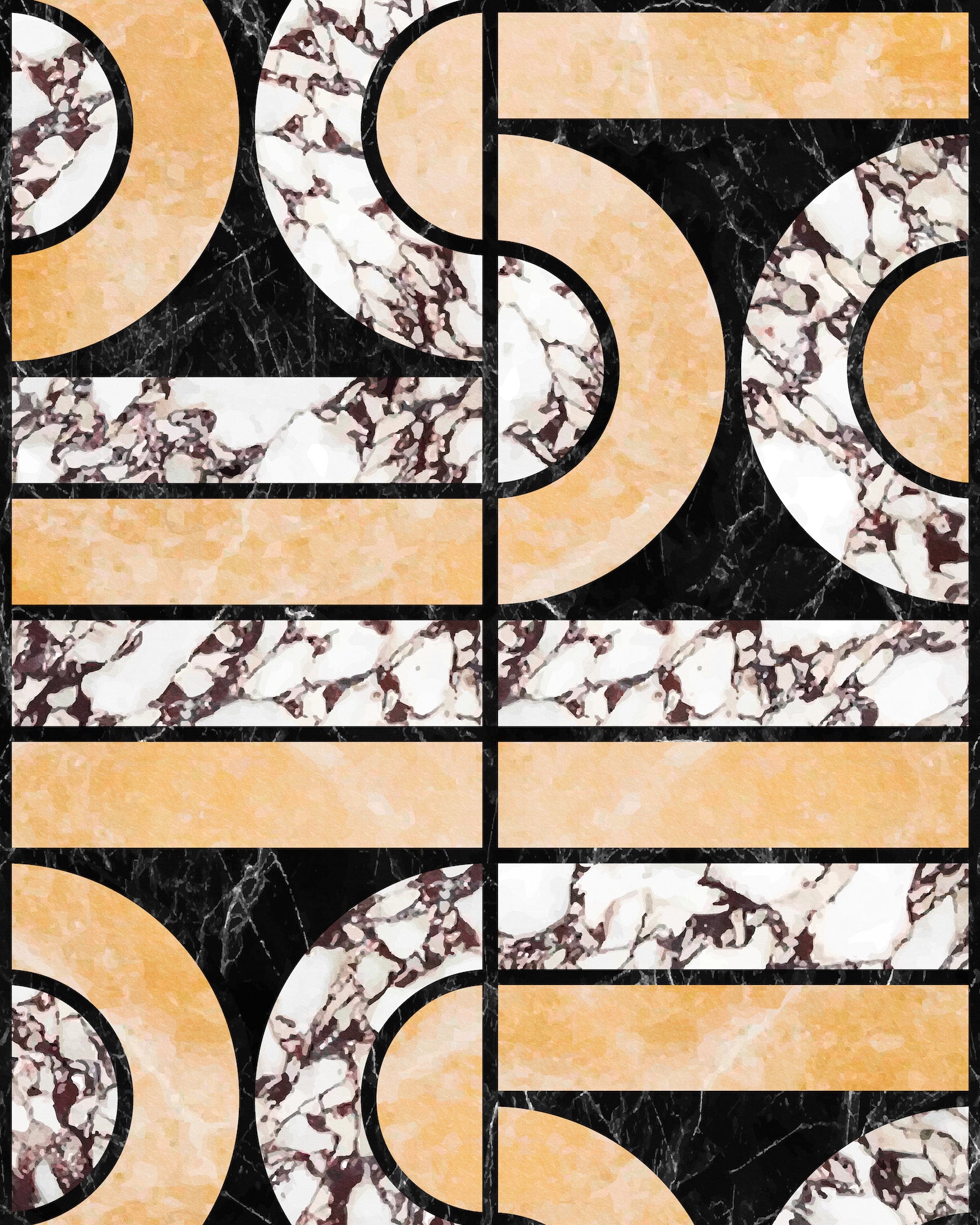 RIPPLE MARBLE MOSAIC WALLPAPER