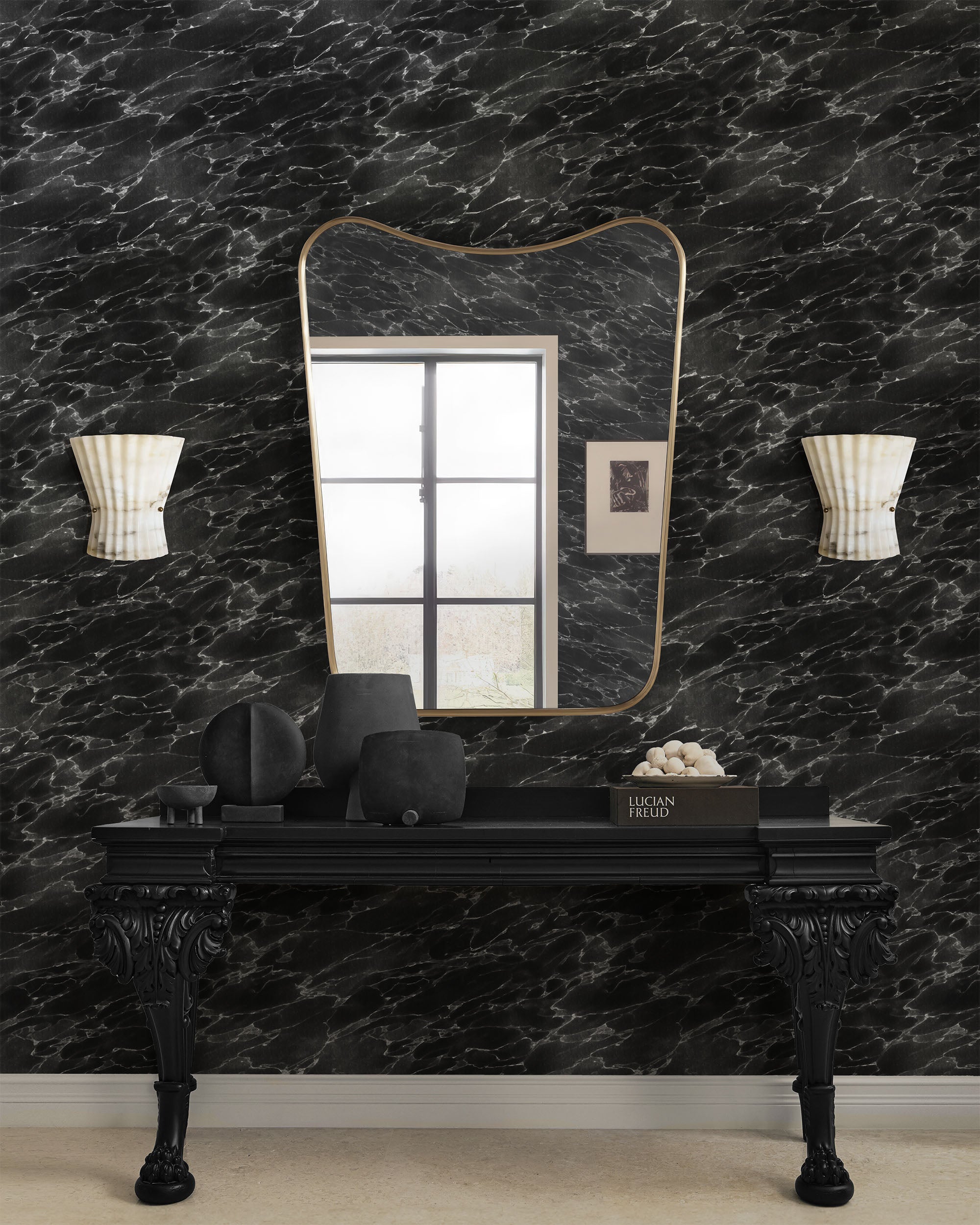 PAPEL PINTADO DE MÁRMOL NERO MARQUINA