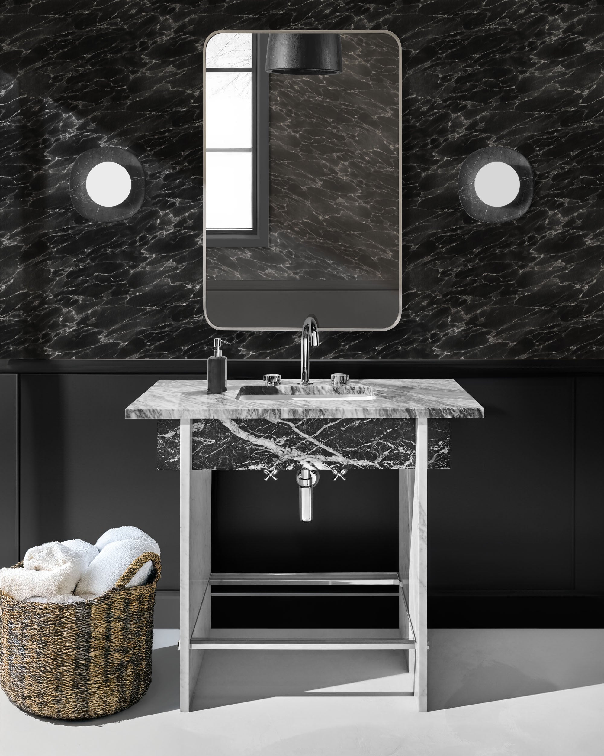 PAPEL PINTADO DE MÁRMOL NERO MARQUINA