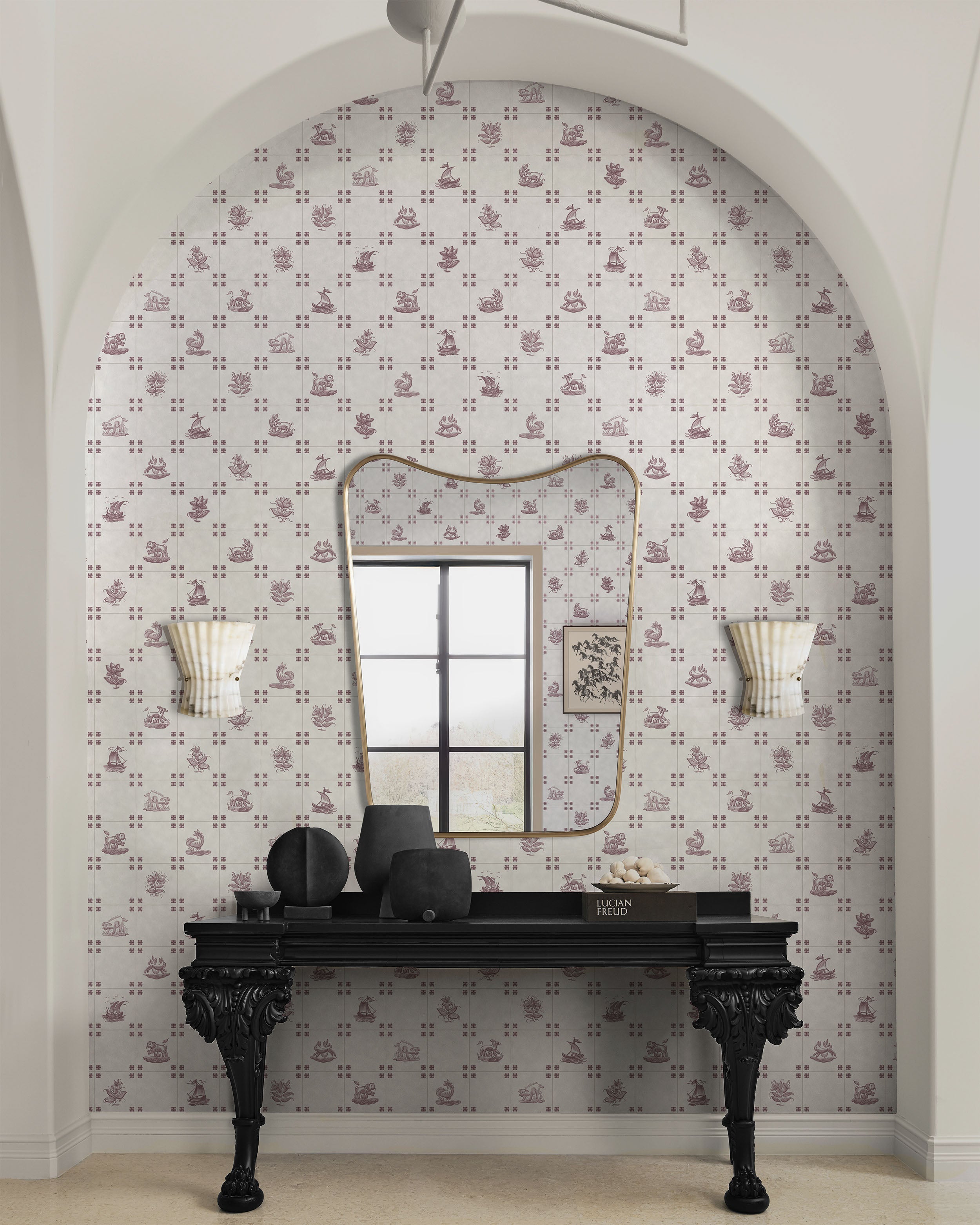 PAPEL PINTADO DE AZULEJOS ANTIGUOS DE DELFT II
