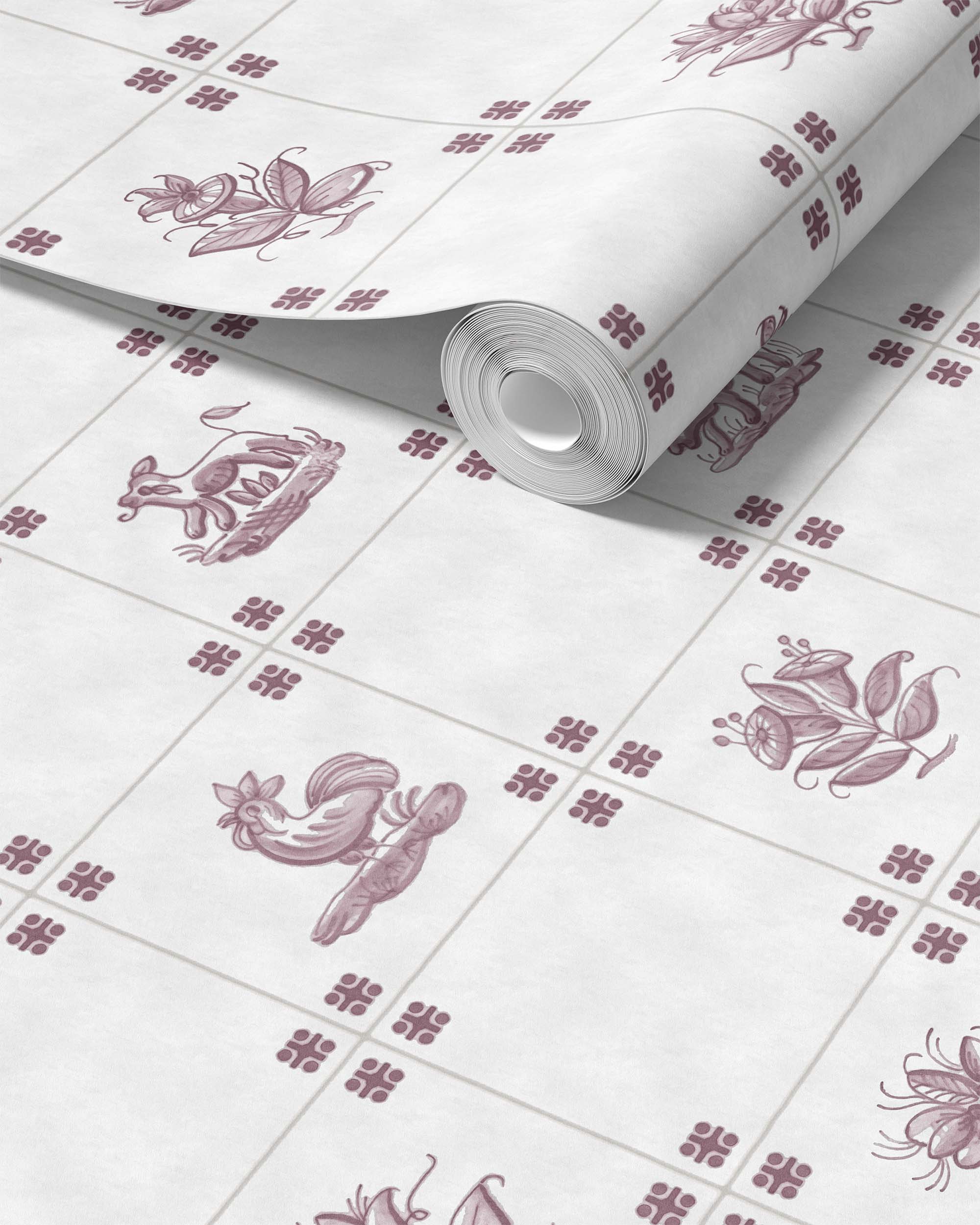 PAPEL PINTADO DE AZULEJOS ANTIGUOS DE DELFT II