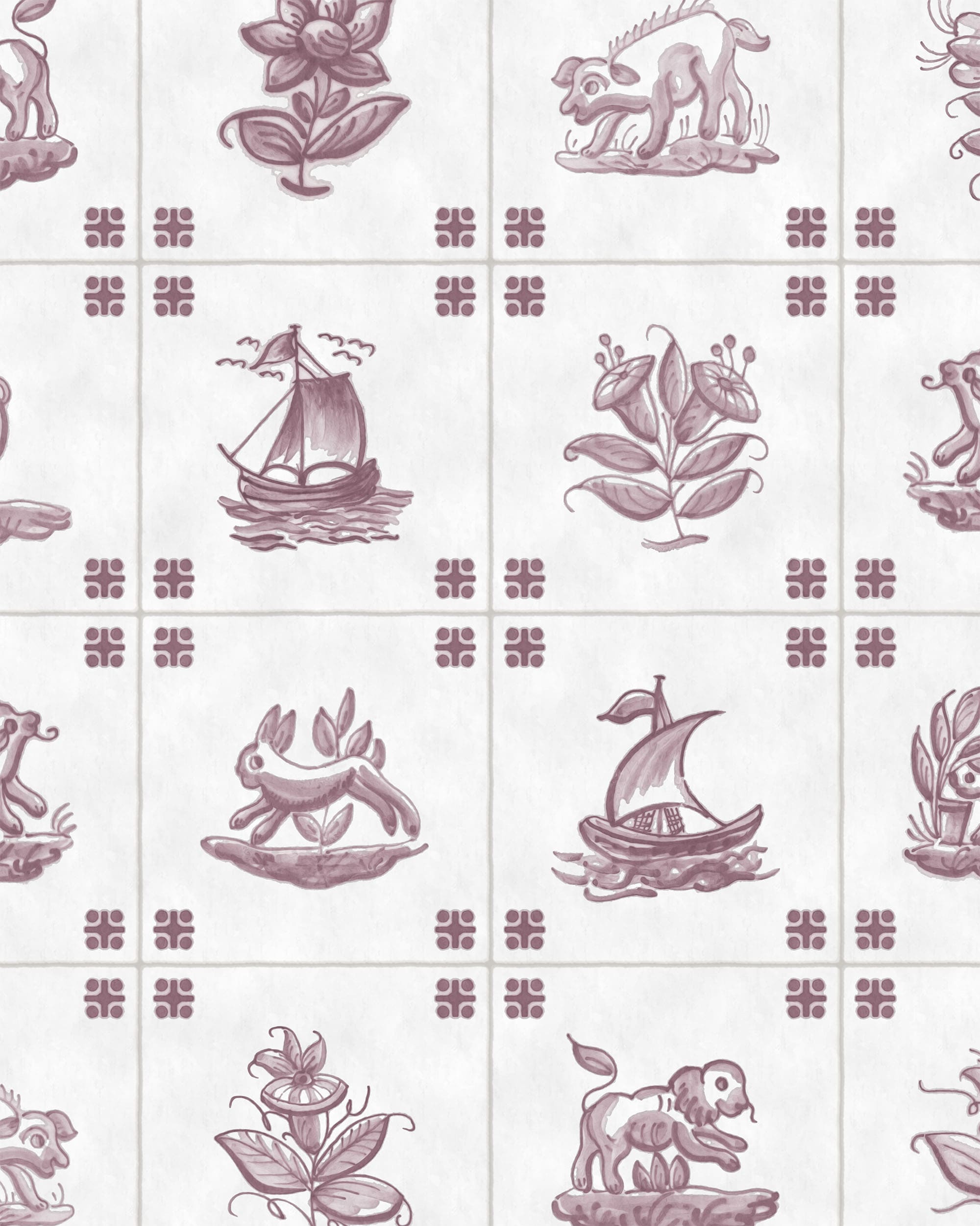 PAPEL PINTADO DE AZULEJOS ANTIGUOS DE DELFT