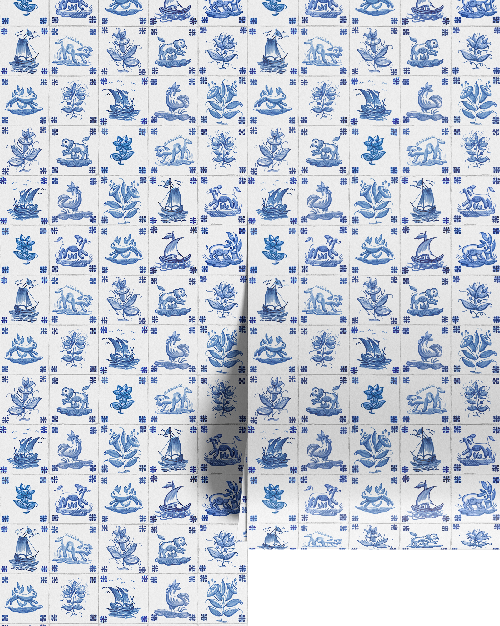 DELFT TILE WALLPAPER