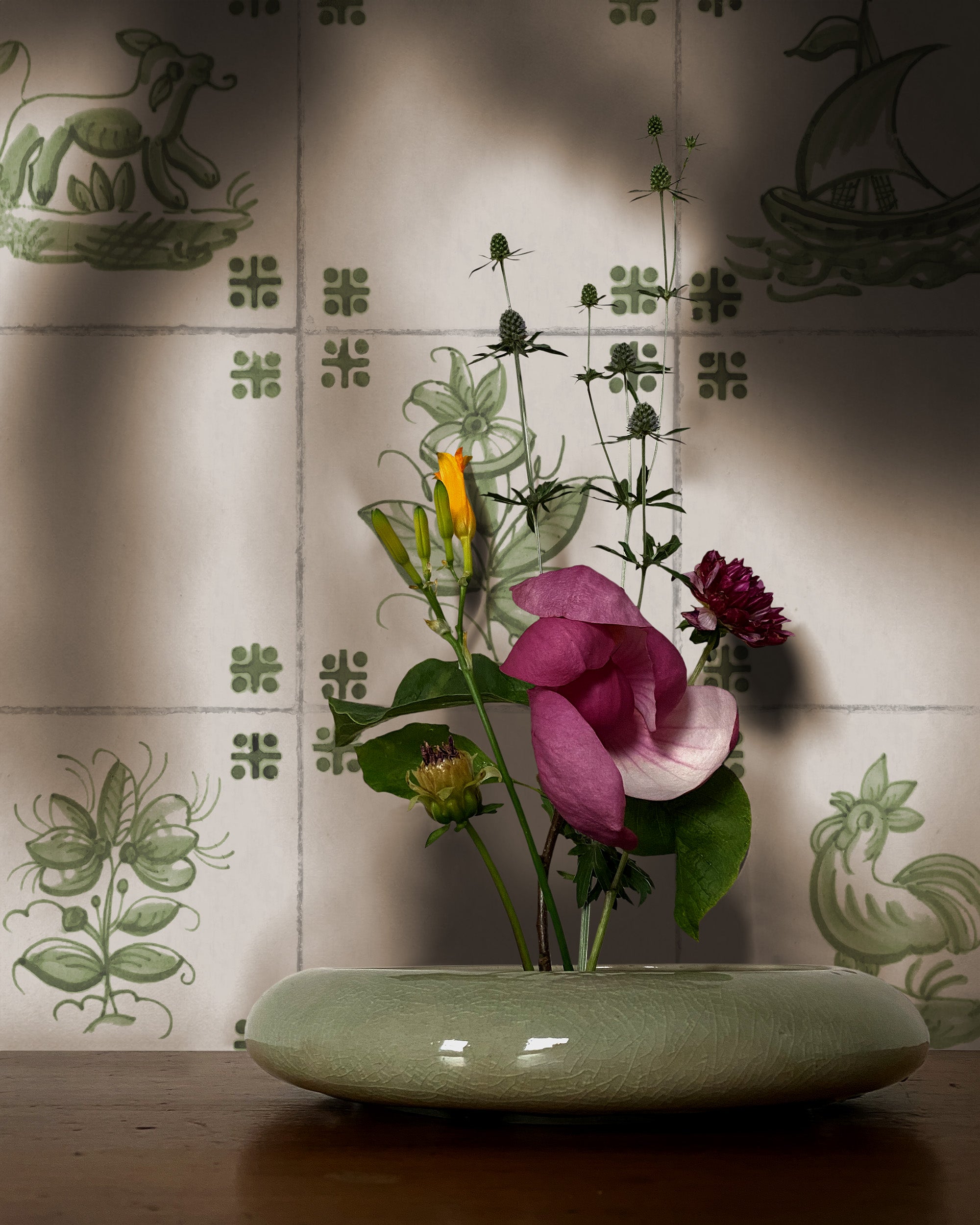 PAPEL PINTADO DE AZULEJOS ANTIGUOS DE DELFT II