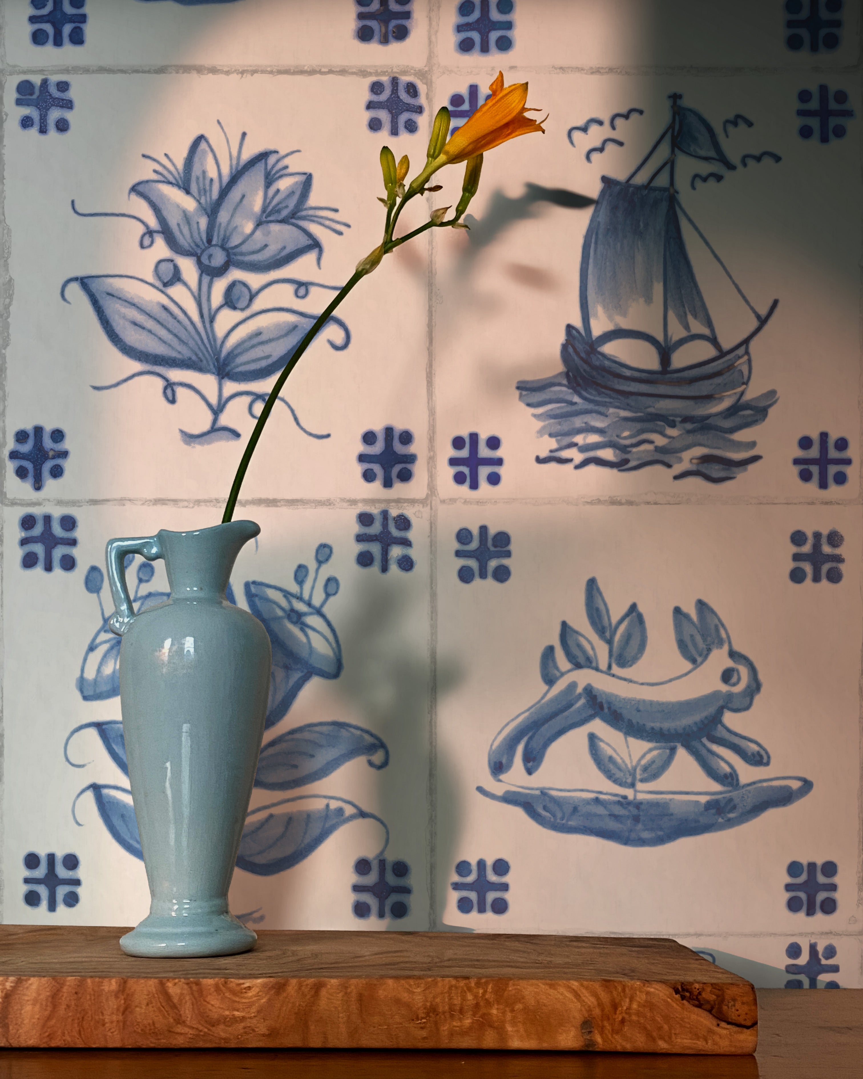 DELFT TILE WALLPAPER