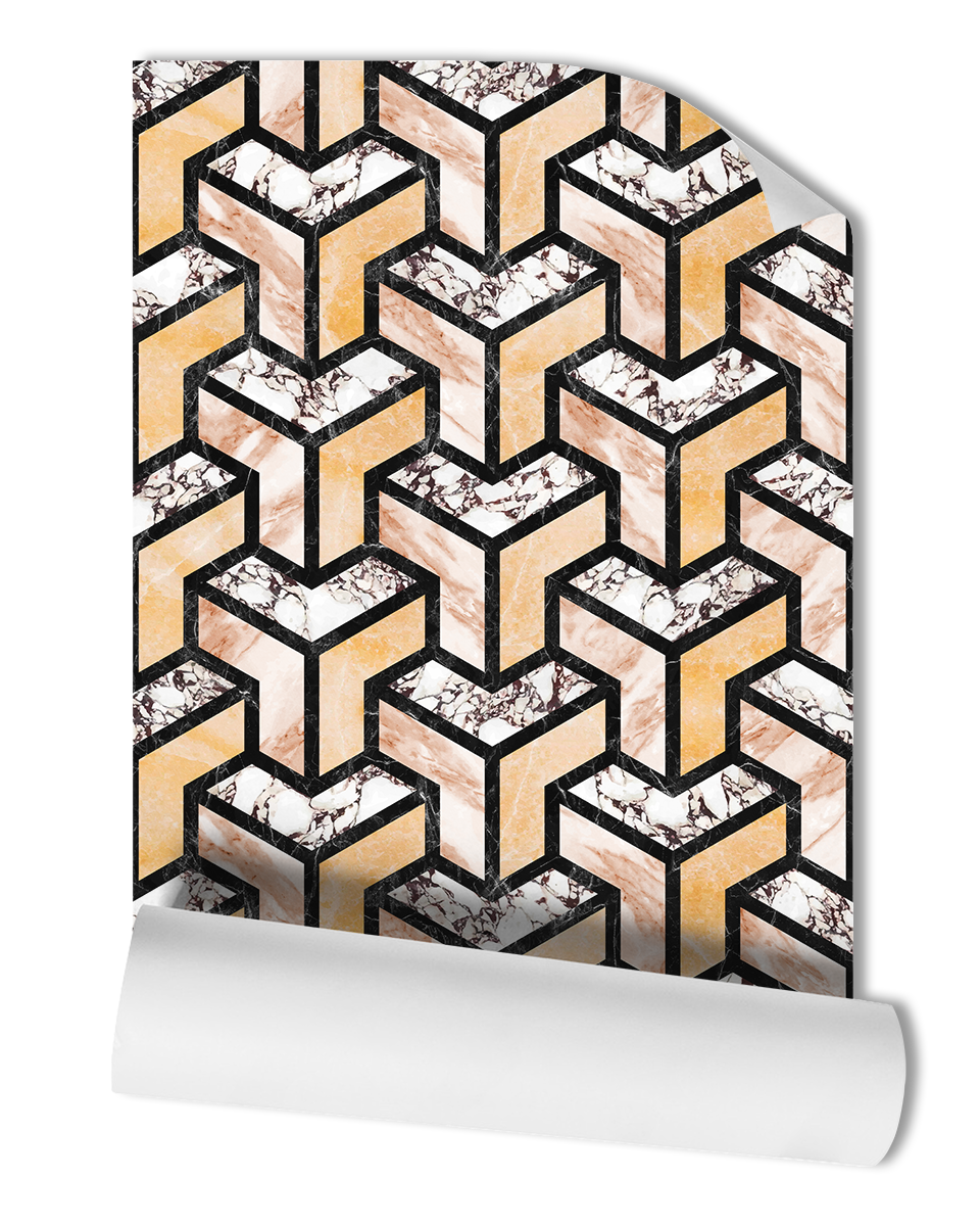 PAPEL PINTADO DE MÁRMOL CHEVRON