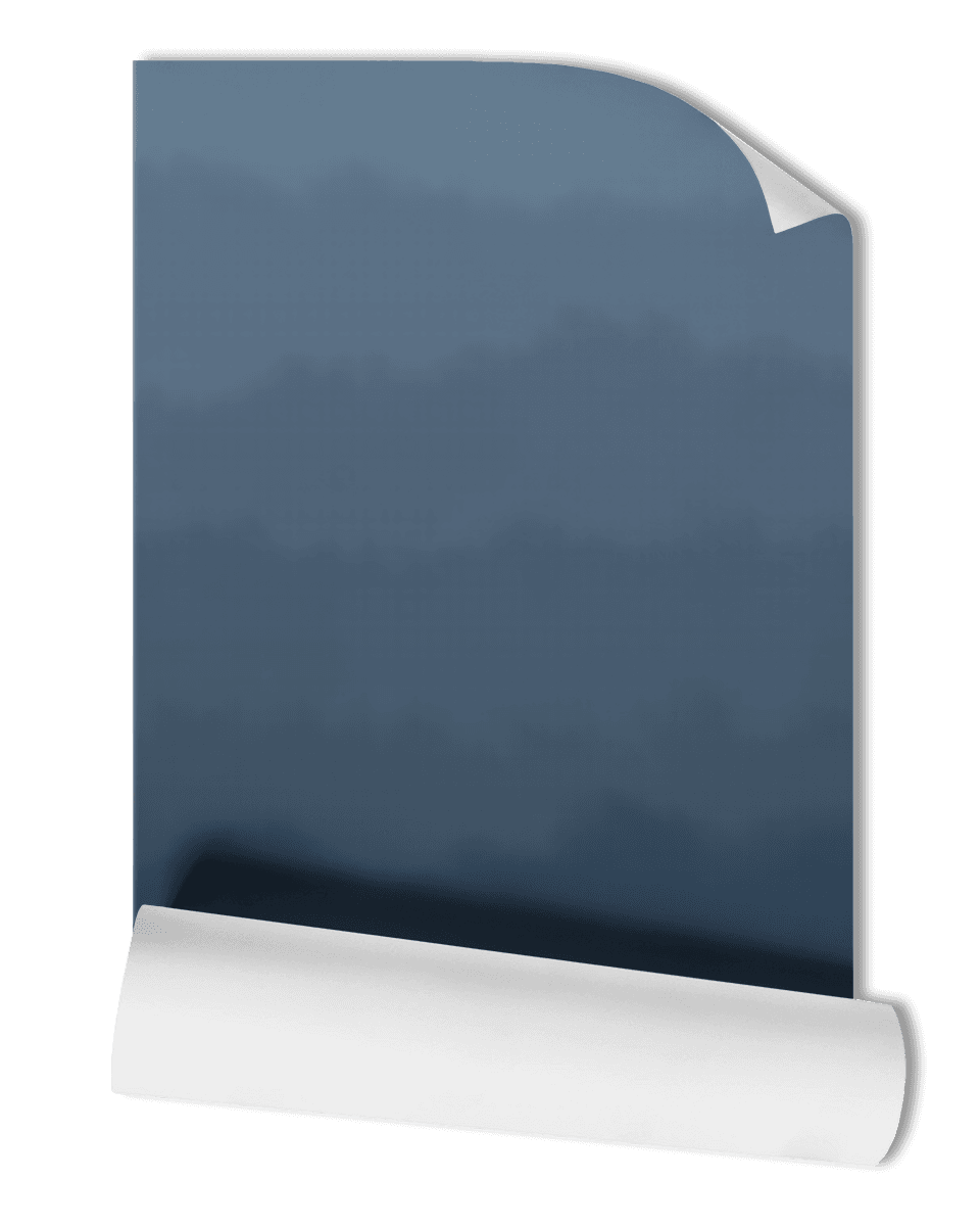 Introducing our Aura Wall Mural in Sapphire color. This contemporary wallpaper roll features a minimal design with an ombre effect, showcasing shades of navy dark blue. The Aura Wall Mural adds depth and sophistication to your space, creating a captivating focal point in your home interior design.