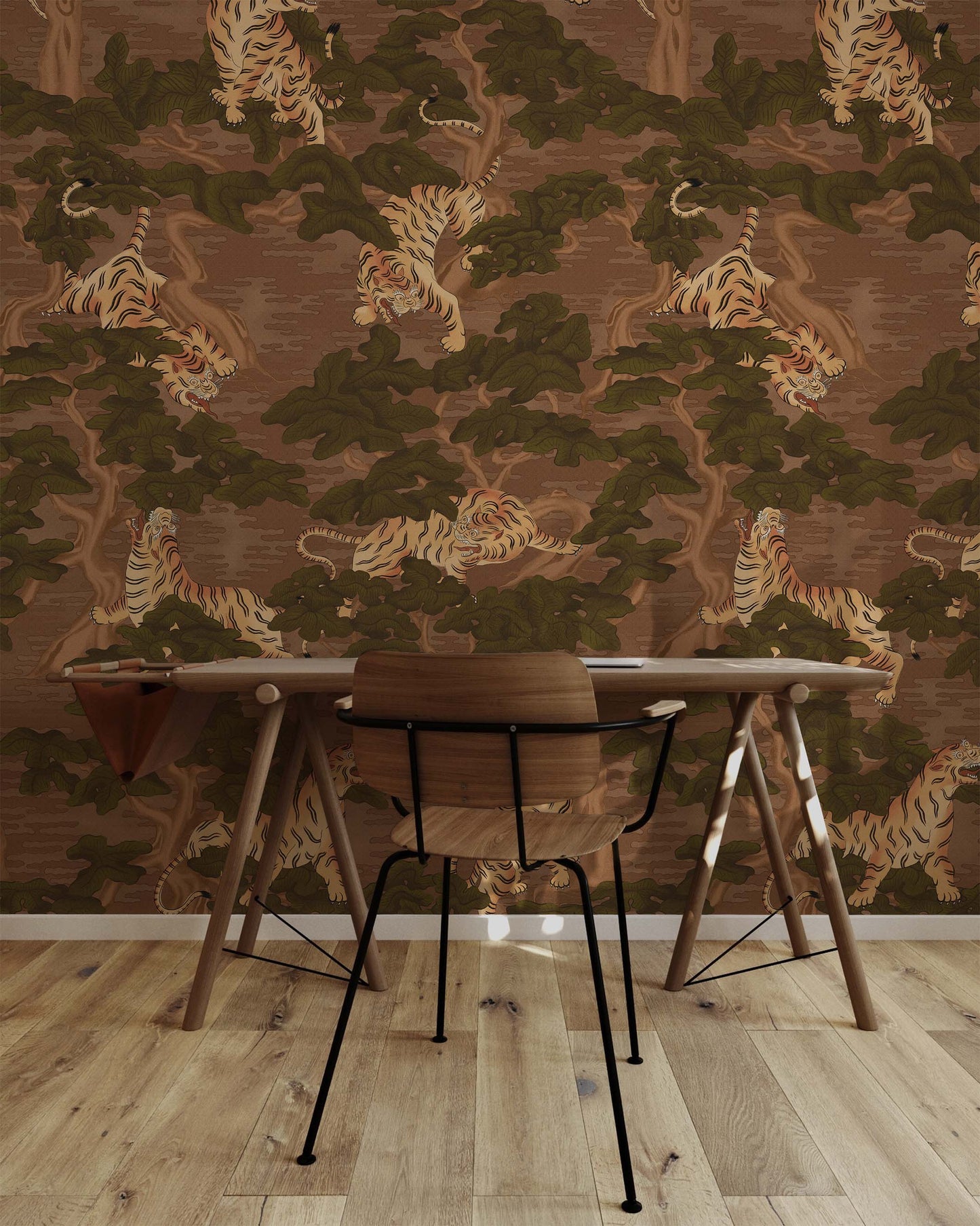 AMBUSH OF TIGERS WALL MURAL