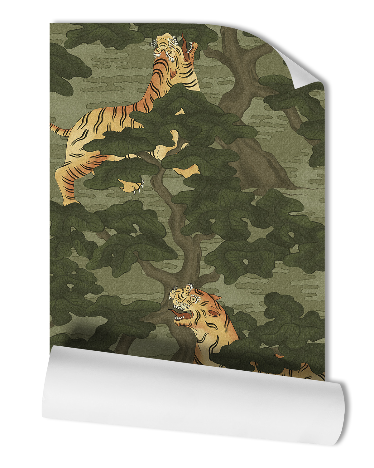 AMBUSH OF TIGERS WALL MURAL