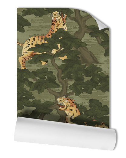 AMBUSH OF TIGERS WALL MURAL