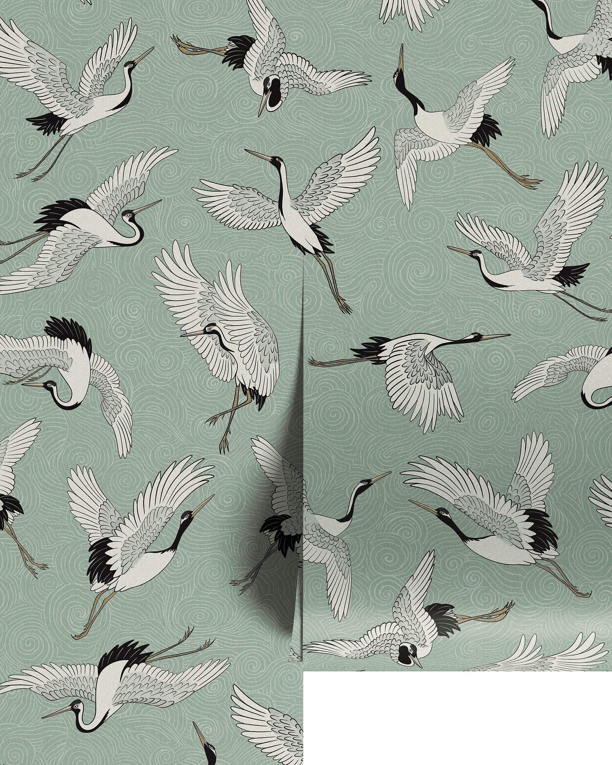 FLYING CRANES WALLPAPER