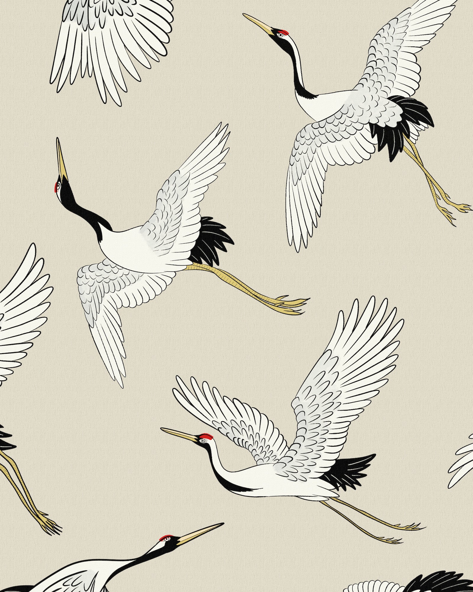 FLYING CRANES WALLPAPER