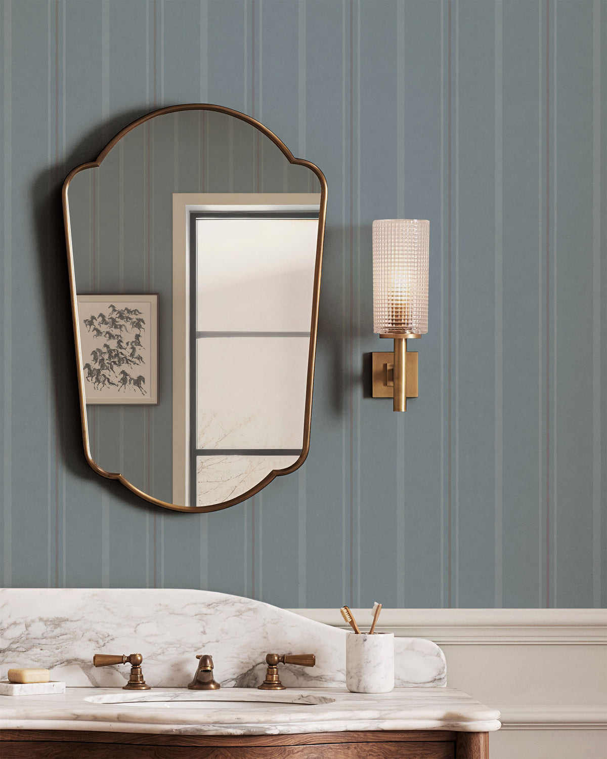 ATELIER PINSTRIPE WALLPAPER