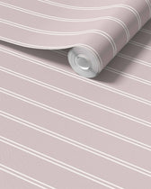 Greenly Living - Pinstripe Wallpaper in Oyster Shell Grey | Traditional ...
