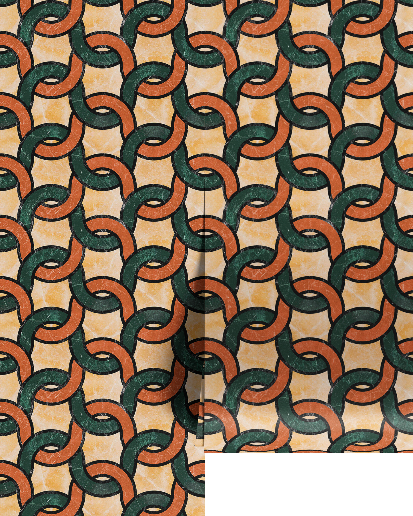 CHAINLINK MARBLE MOSAIC WALLPAPER