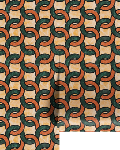 CHAINLINK MARBLE MOSAIC WALLPAPER