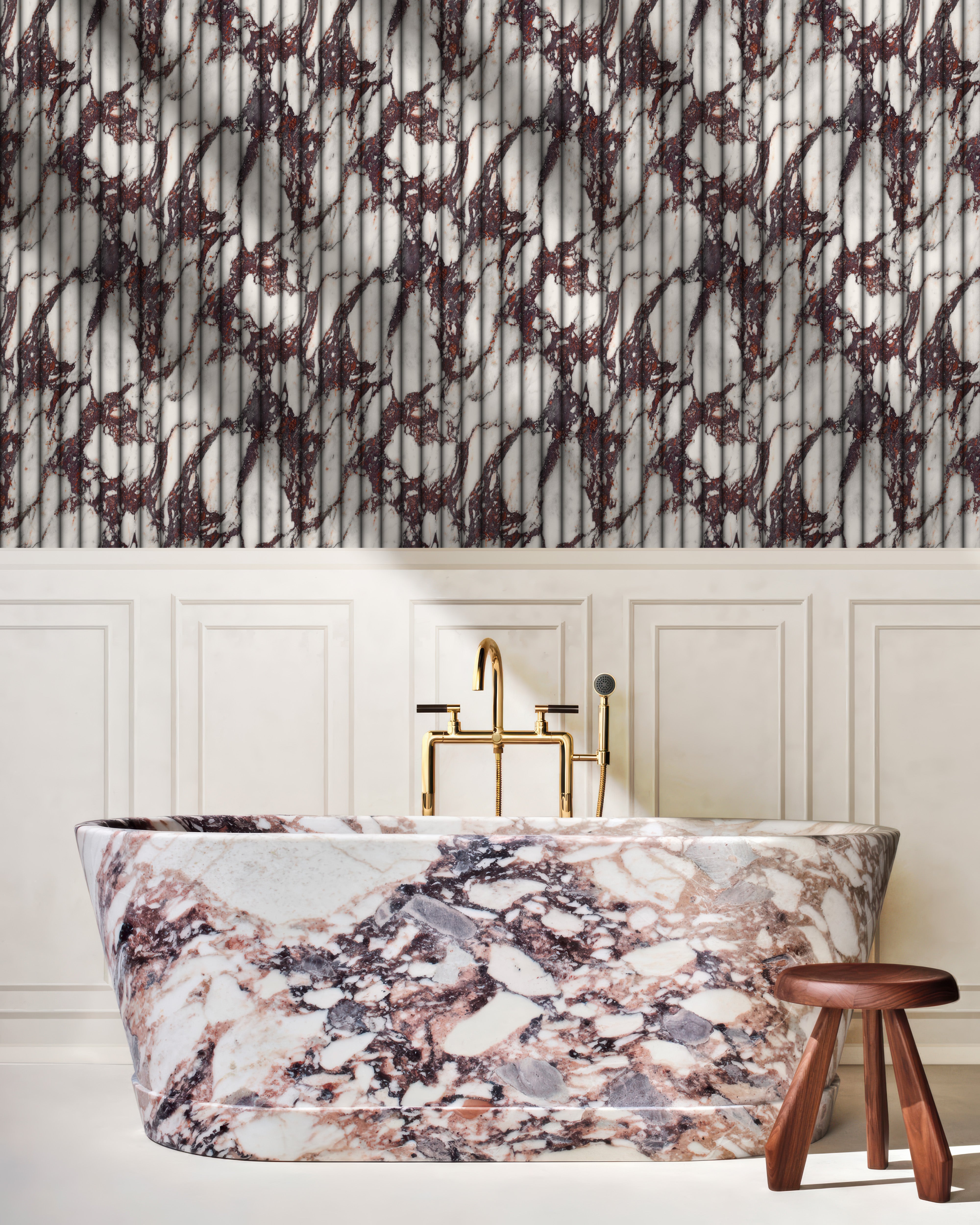 FLUTED MARBLE WALLPAPER