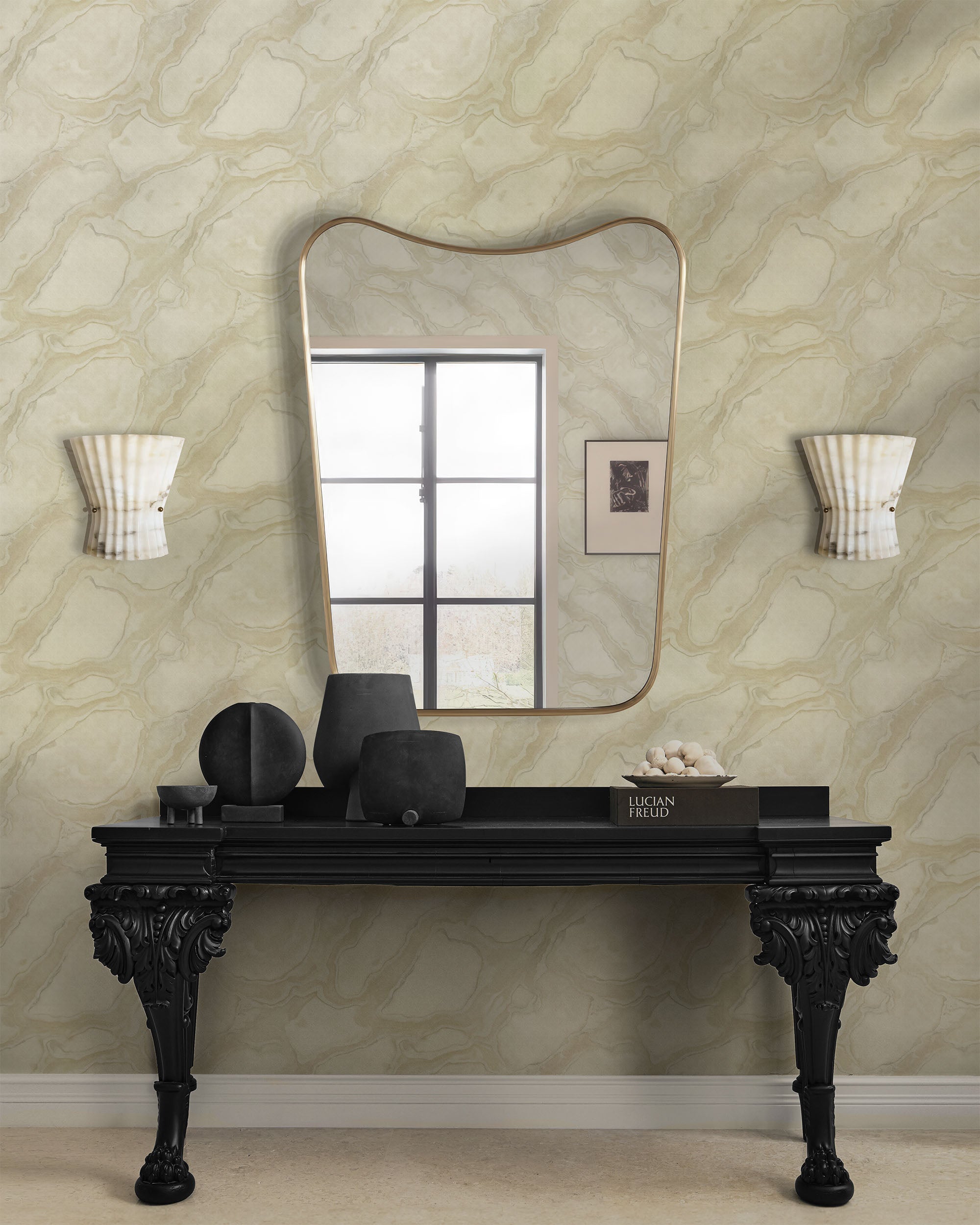 石灰华阿拉贝斯特里诺大理石壁纸