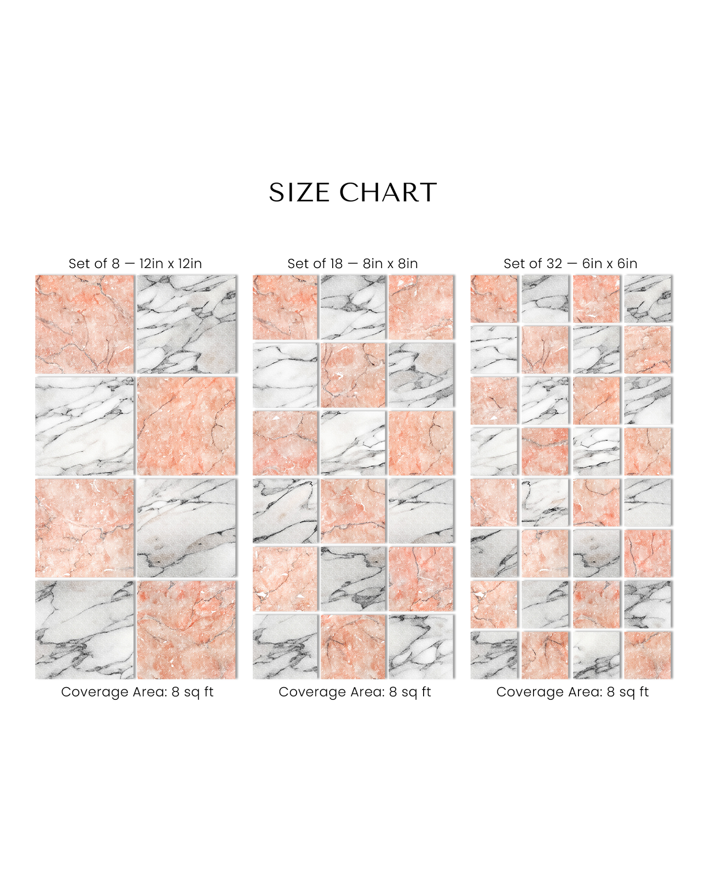 CHECKERBOARD MARBLE TILE DECALS