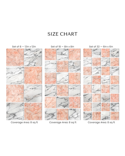 CHECKERBOARD MARBLE TILE DECALS