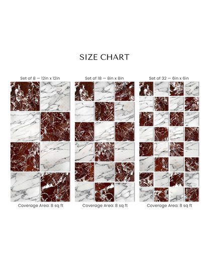 CHECKERBOARD MARBLE TILE DECALS