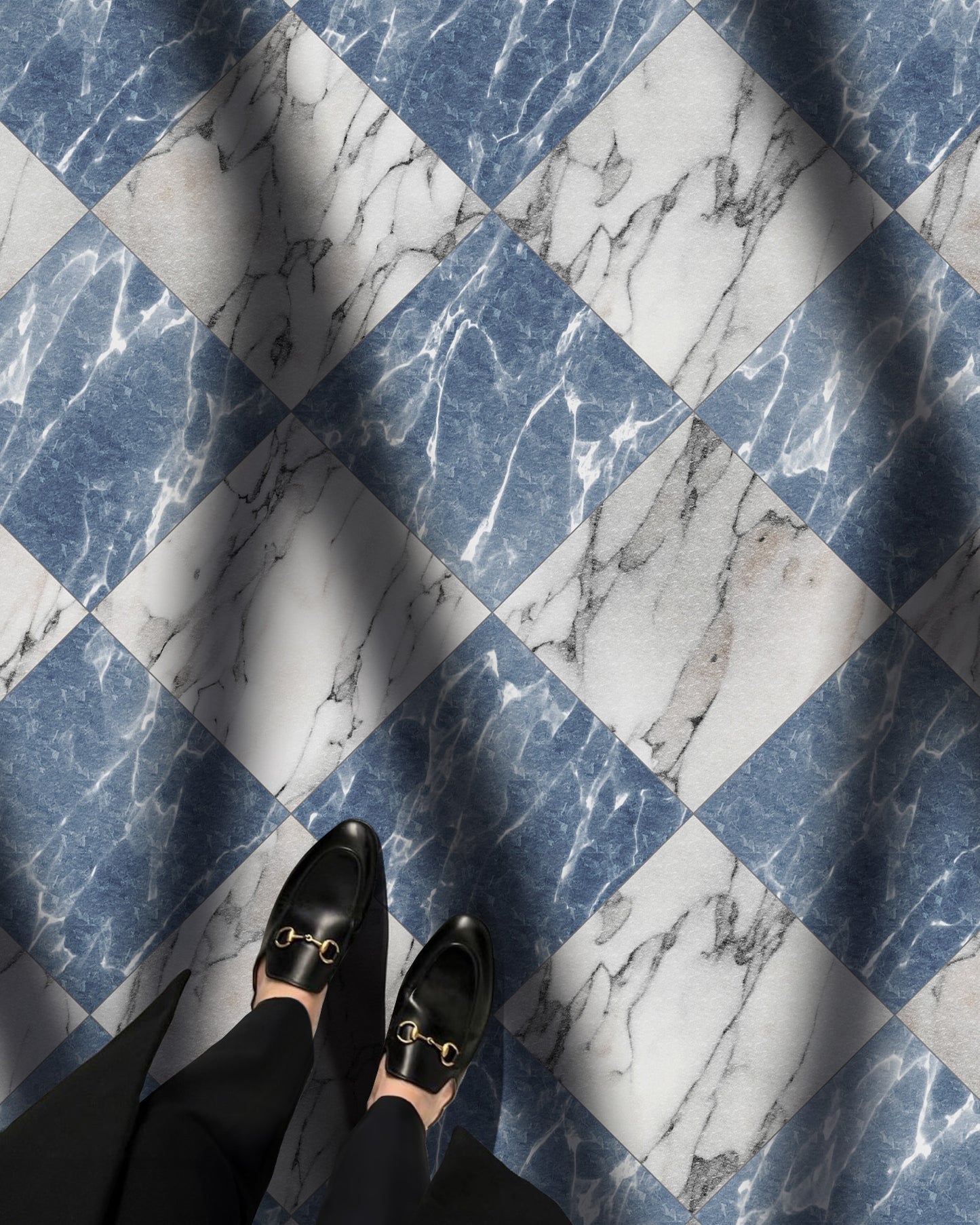 CHECKERED MARBLE TILE DECAL